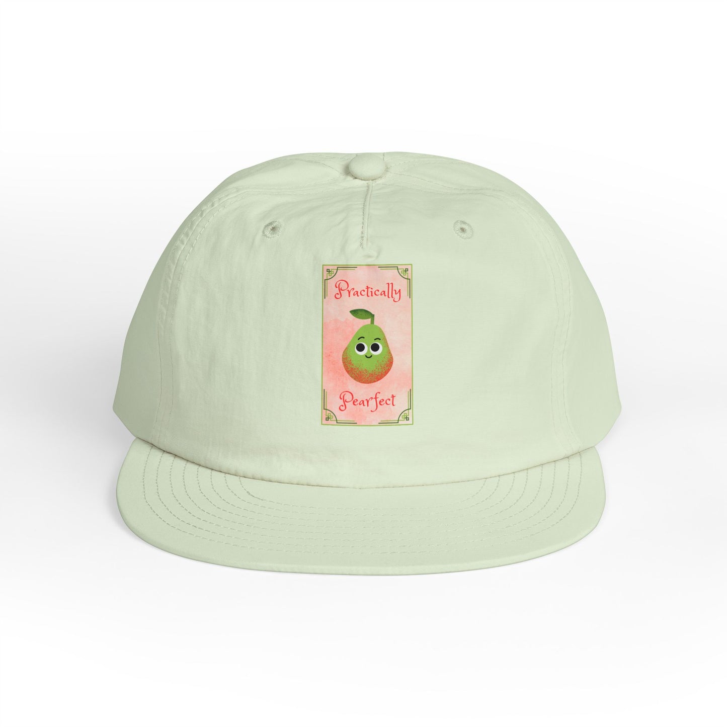 Surf Cap with 'Perfectly Pear' Design - Fun Beachwear, Summer Accessory, Gift Hat for Surfers, Casual Outfit, Beach Party Essential