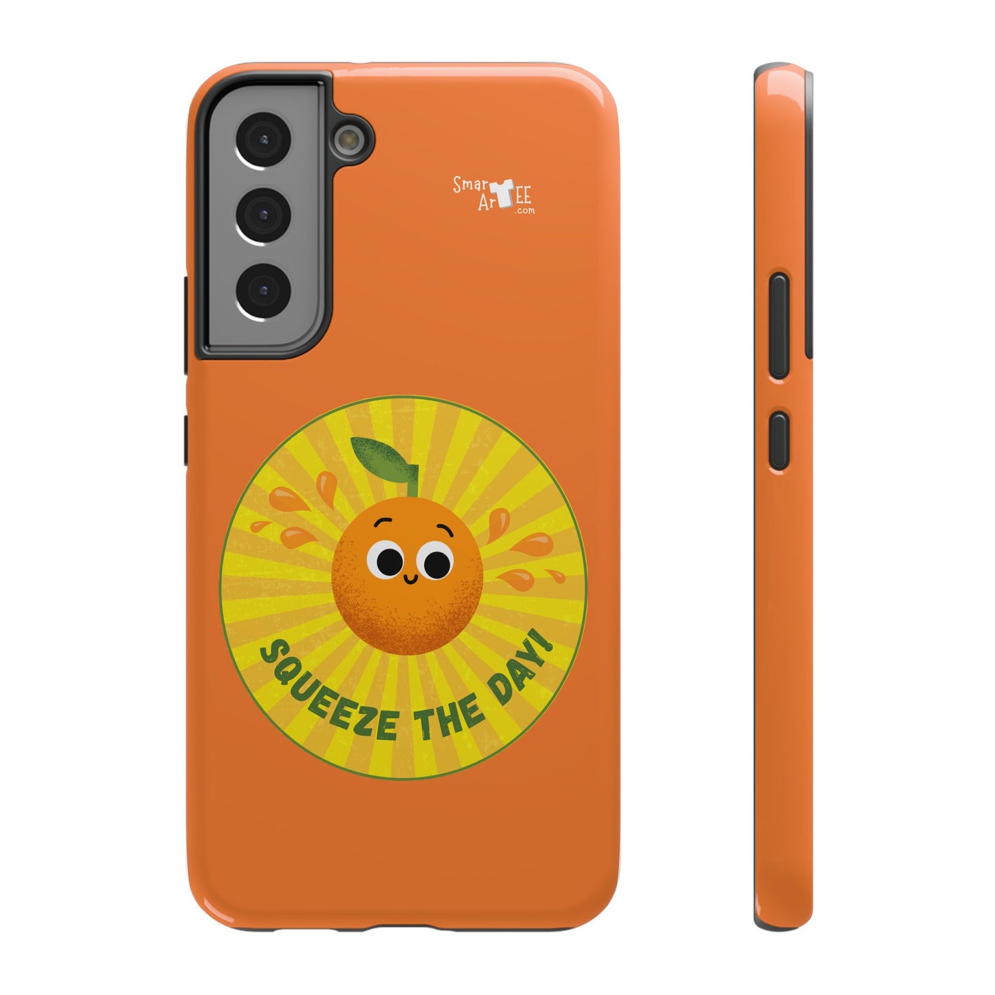 Orange Squeeze Impact-Resistant Case | Fun Phone Cover for Daily Motivation, Gift for Friends, Cute Phone Accessory, Squeeze the Day!