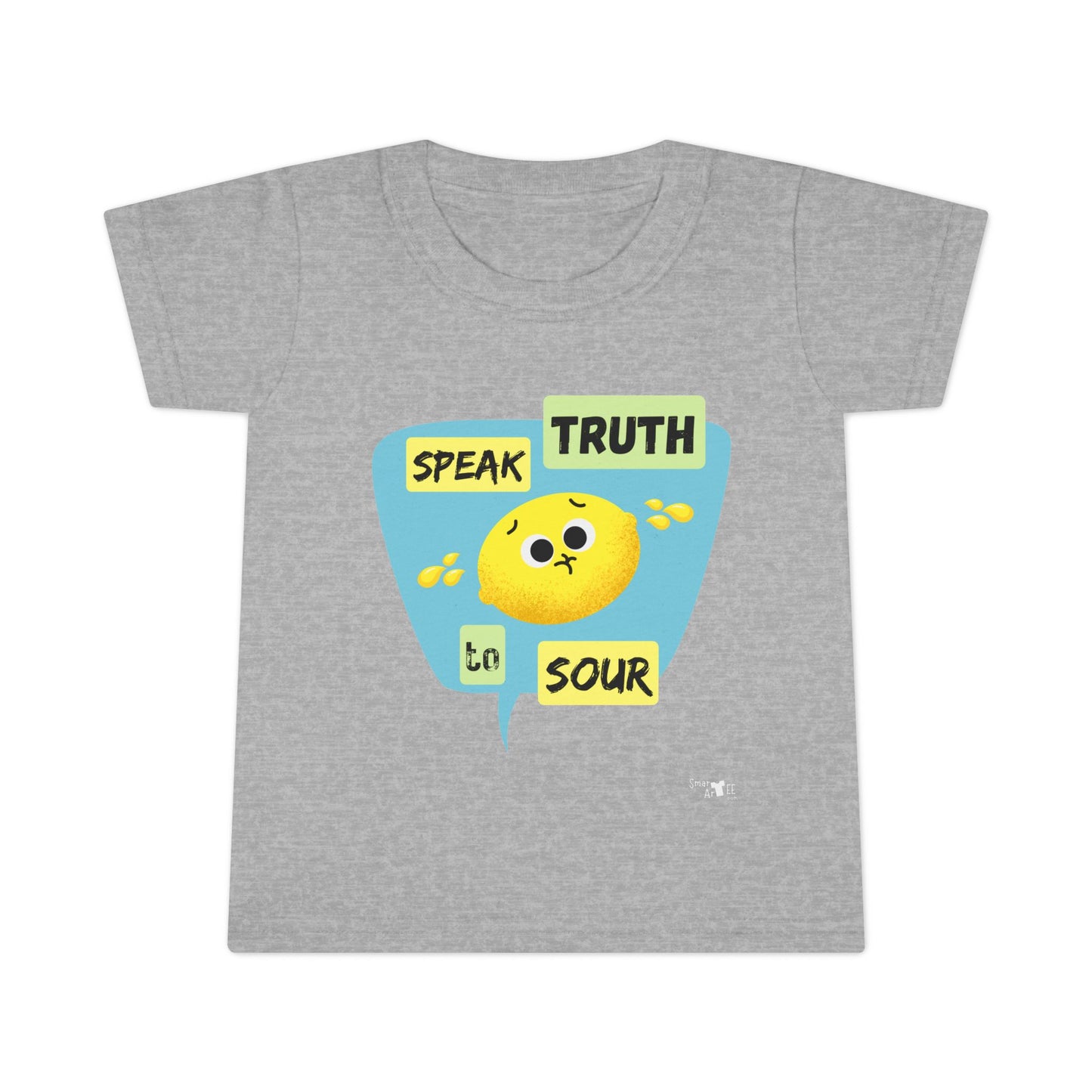 Adorable Toddler Shirt - 'Speak Truth to Sour' Graphic Pun Tee, Cute Kids Gift, Birthday Outfit, Playtime Apparel, Funny Kids Shirt