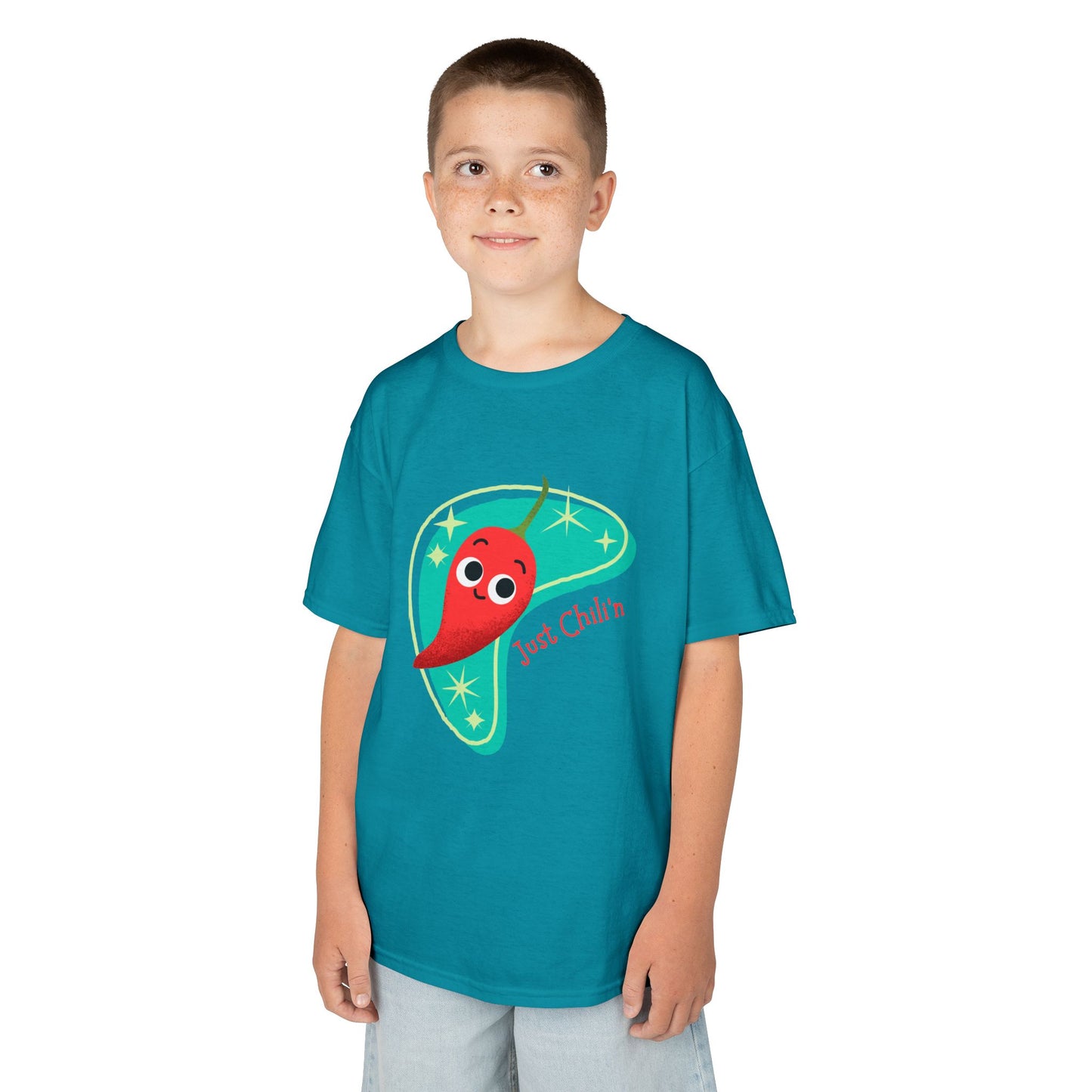Chill'n Kids Tee - Just Chili'n Pepper Pun Gift for Kids, Summer Outfit, Cute Designer Tee, Everyday Wear, Playtime Shirt
