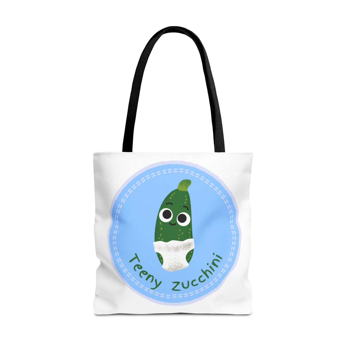 Cute Teeny Zucchini Tote Bag, Eco-Friendly Shopping Bag, Reusable Grocery Tote, Fun Gift for Veggie Lovers, Everyday Carryall