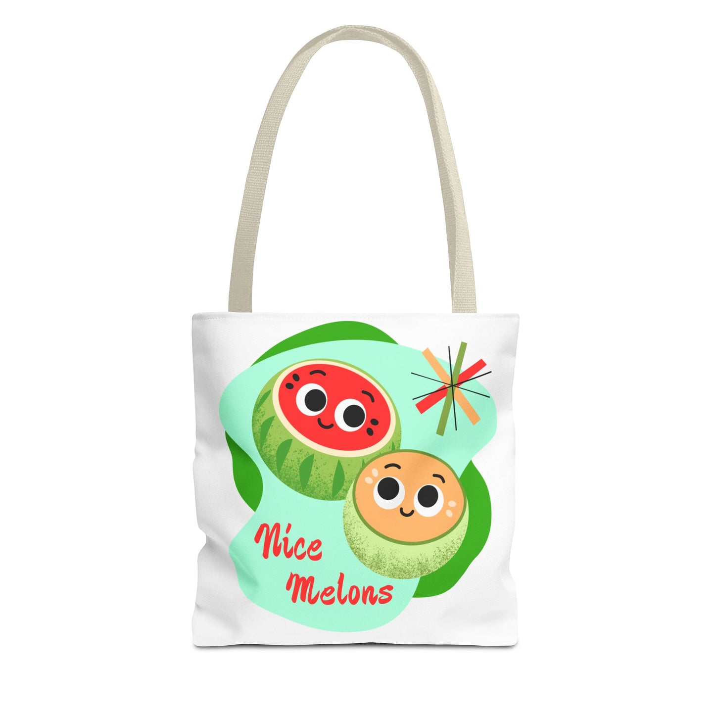 Cute Fruit Tote Bag, Nice Melons Design, Summer Essentials, Grocery Shopping, Beach Day, Gift for Fruit Lovers