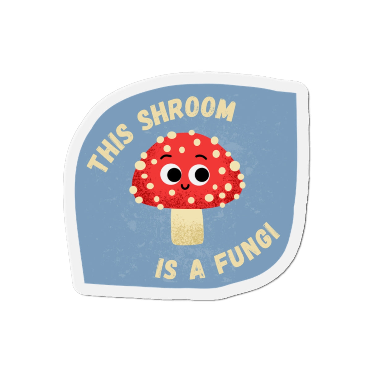 Whimsical Mushroom Die-Cut Magnet, Cute Kitchen Decor, Fun Gift for Kids, Nature Lover Refrigerator Magnet, Playful Office Accessory