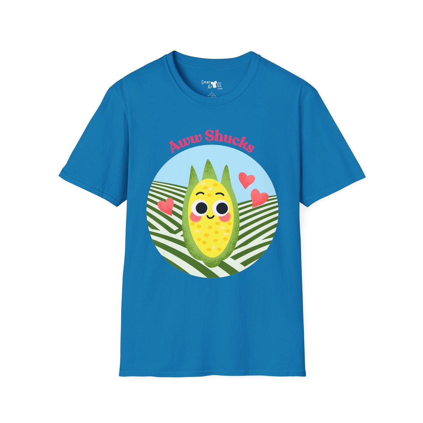Cute Corn Cobb Graphic T-Shirt, Perfect Gift for Friends, Summer Fun Shirt, Casual Daily Wear, Aww Shucks Design
