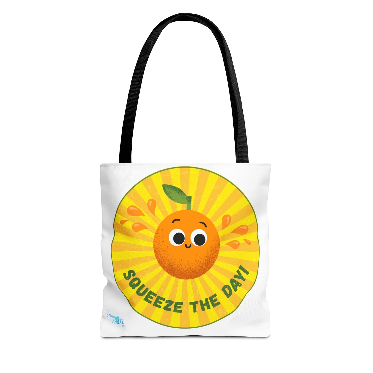Cheerful Tote Bag, Squeeze the Day Bag, Fun Grocery Tote, Orange Design Shopper, Cute Gift for Fruit Lovers