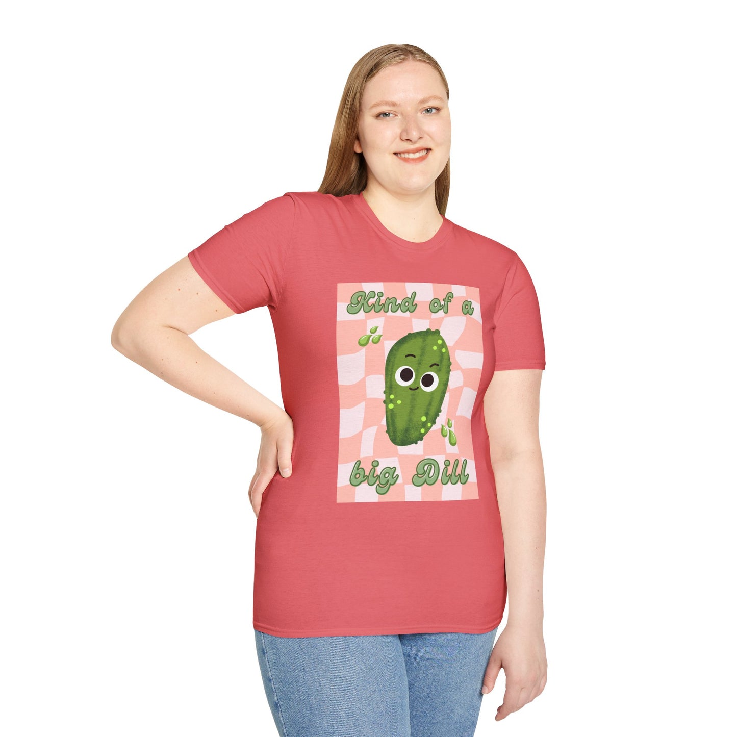 Cute Pickle Humor T-Shirt, Unisex Softstyle Tee, Funny Gift for Dill Pickle Lovers, Trendy Casual Wear, Unique Gift for Birthdays
