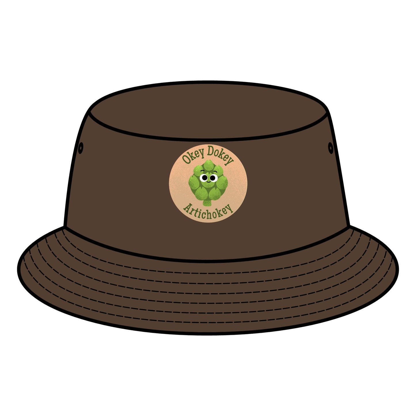 Cute Artichoke Pun Print Bucket Hat, Summer Fashion Hats, Outdoor Sun Hat, Gift for Kids, Family BBQ Accessory
