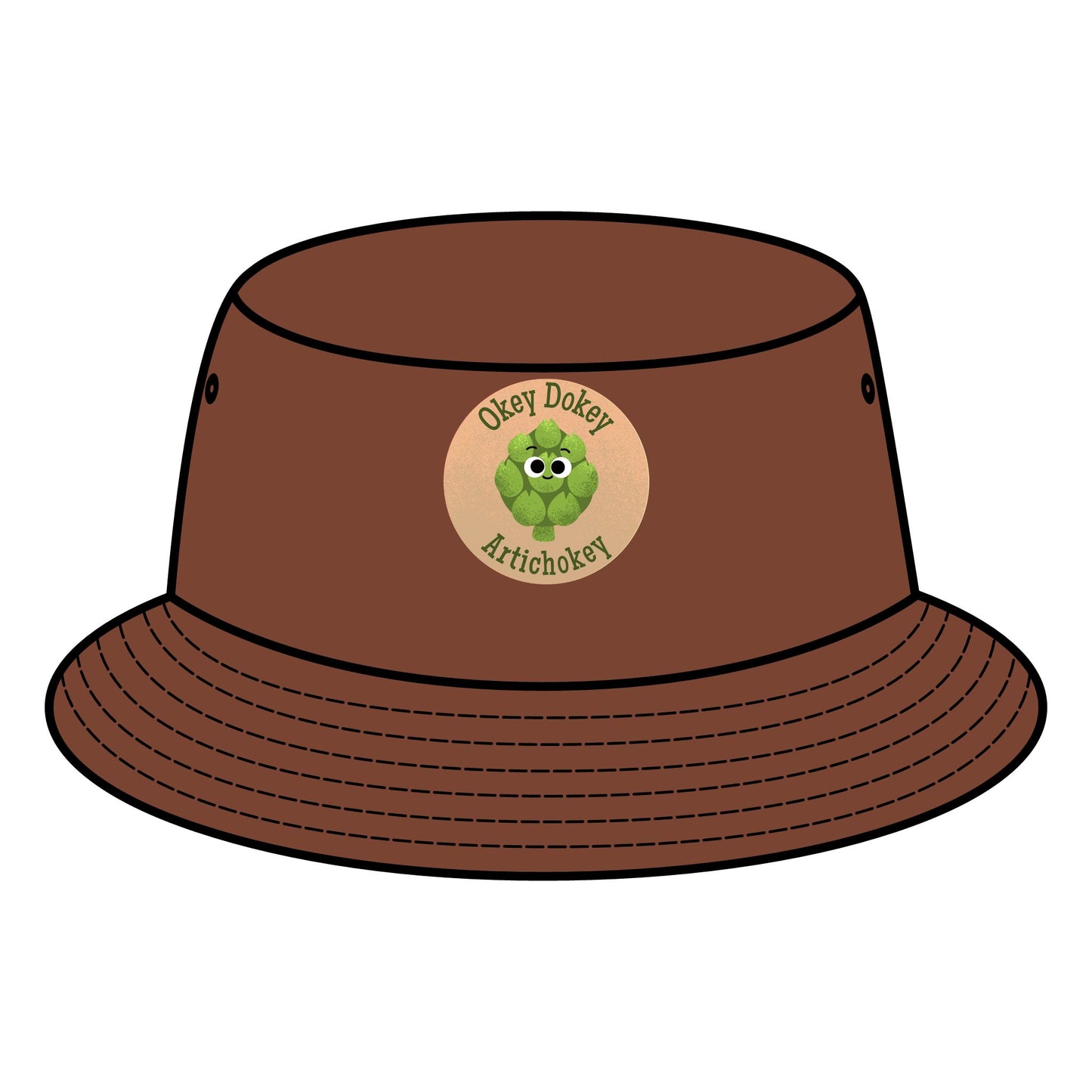 Cute Artichoke Pun Print Bucket Hat, Summer Fashion Hats, Outdoor Sun Hat, Gift for Kids, Family BBQ Accessory