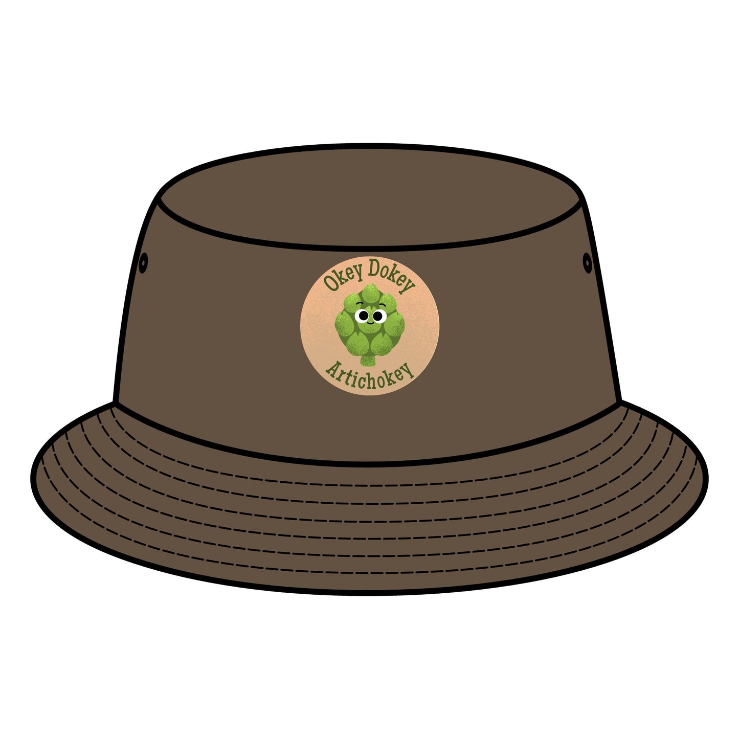 Cute Artichoke Pun Print Bucket Hat, Summer Fashion Hats, Outdoor Sun Hat, Gift for Kids, Family BBQ Accessory