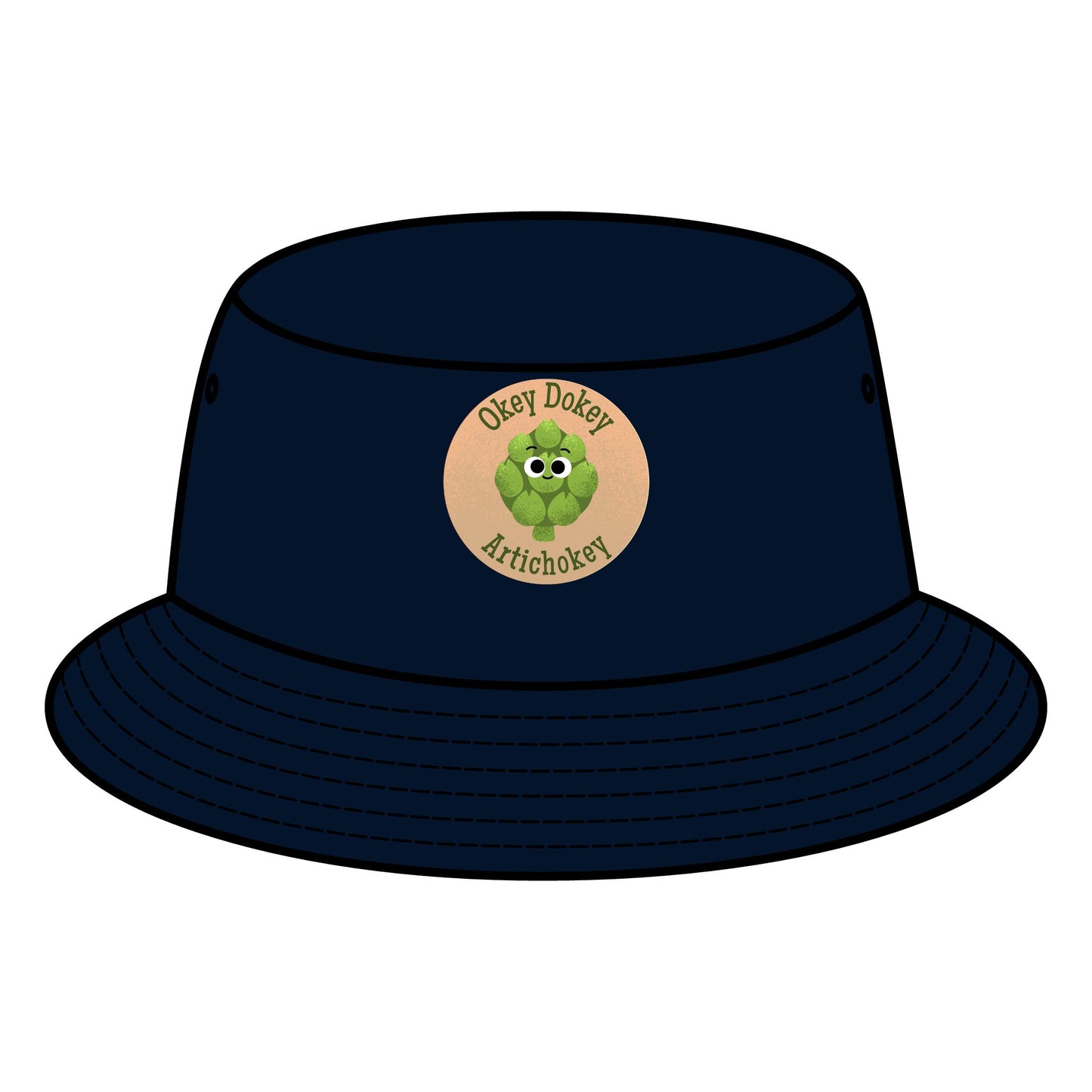 Cute Artichoke Pun Print Bucket Hat, Summer Fashion Hats, Outdoor Sun Hat, Gift for Kids, Family BBQ Accessory