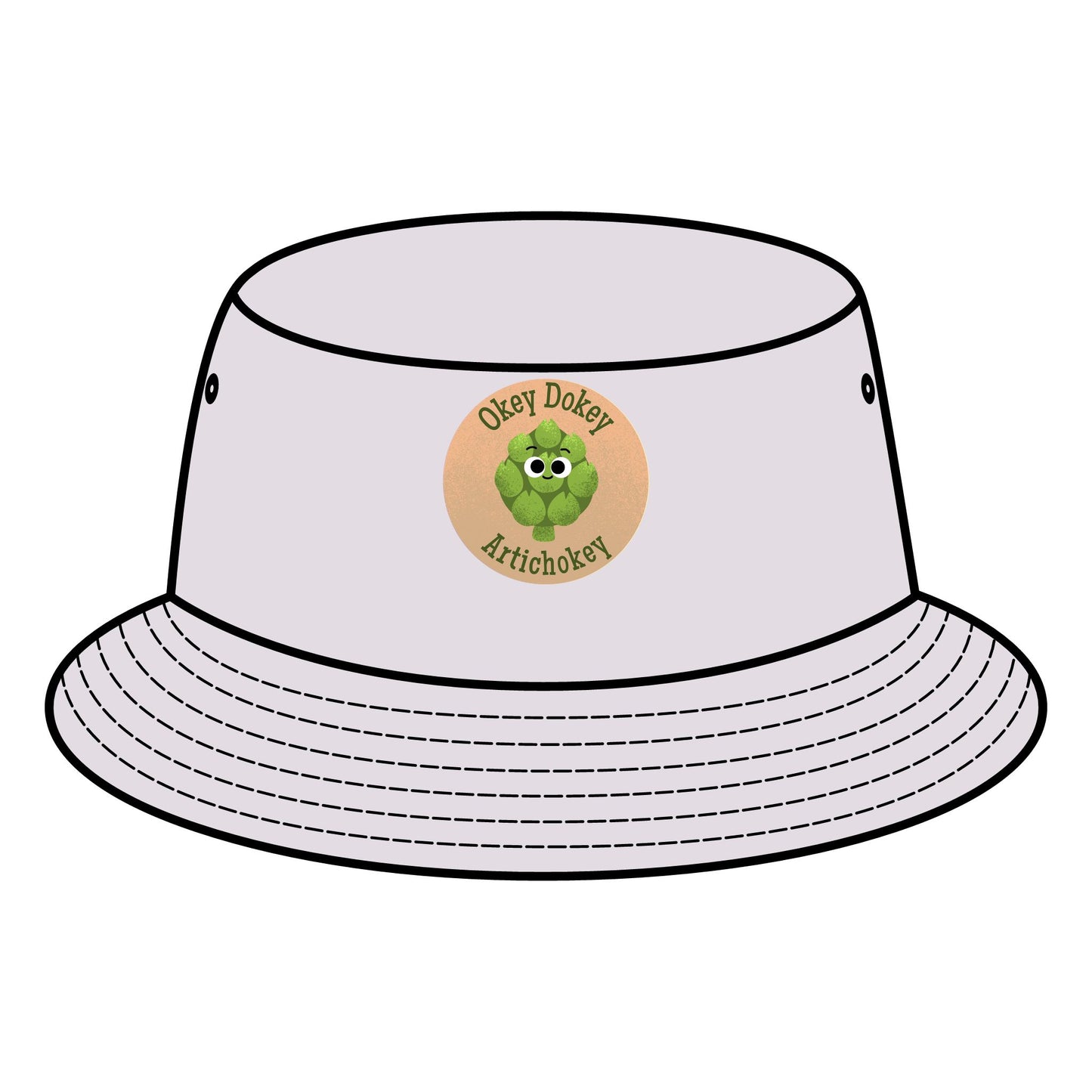 Cute Artichoke Pun Print Bucket Hat, Summer Fashion Hats, Outdoor Sun Hat, Gift for Kids, Family BBQ Accessory