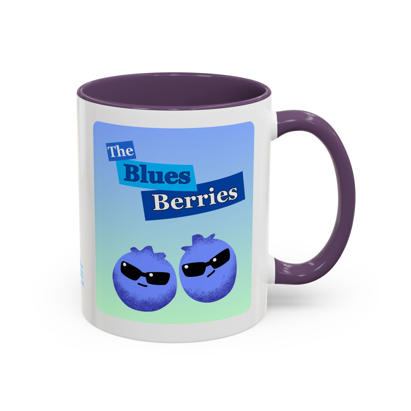 Cool Blueberries Accent Coffee Mug | Fun Gift for Coffee Lovers, Unique Kitchen Decor, Berry Lover's Gift
