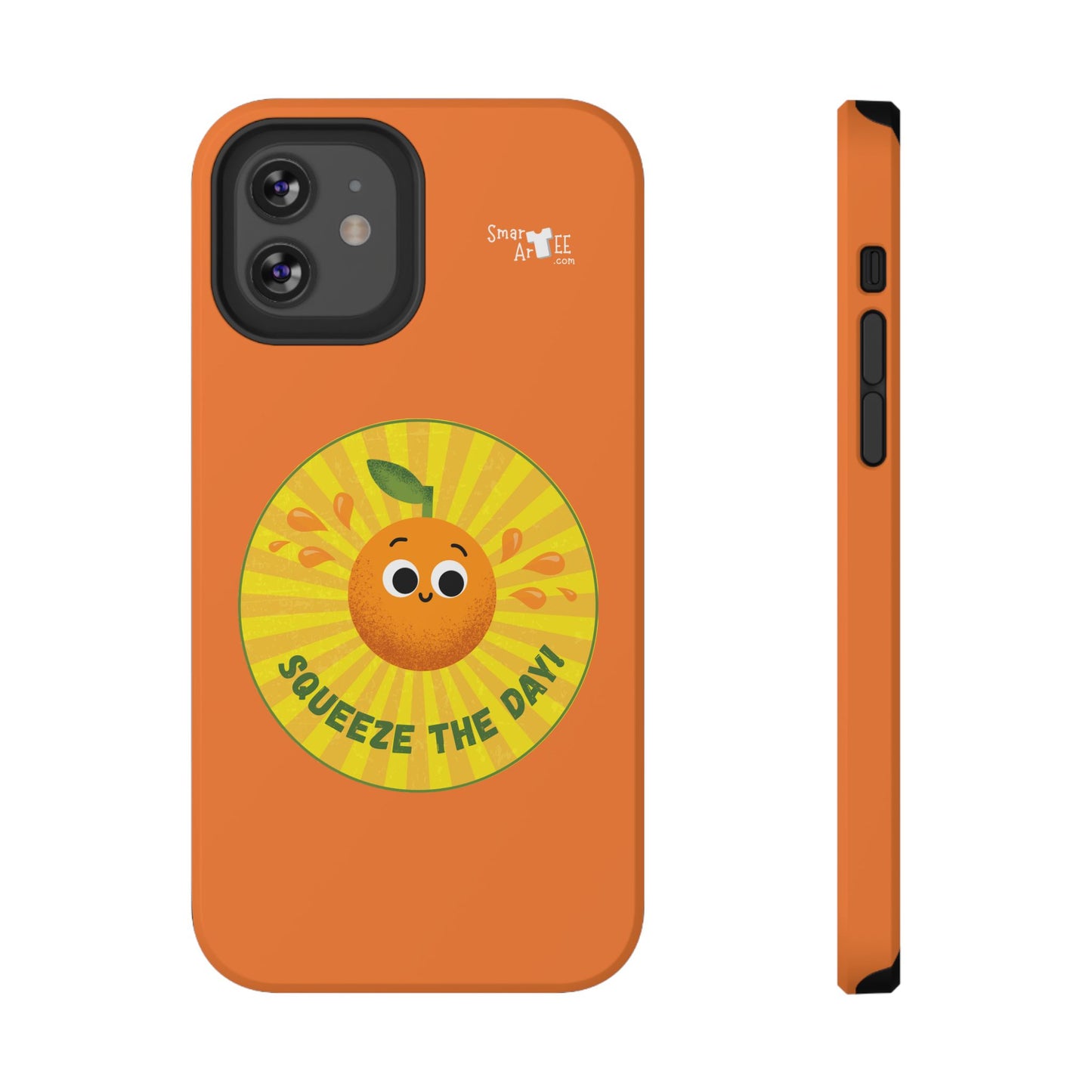 Orange Squeeze Impact-Resistant Case | Fun Phone Cover for Daily Motivation, Gift for Friends, Cute Phone Accessory, Squeeze the Day!