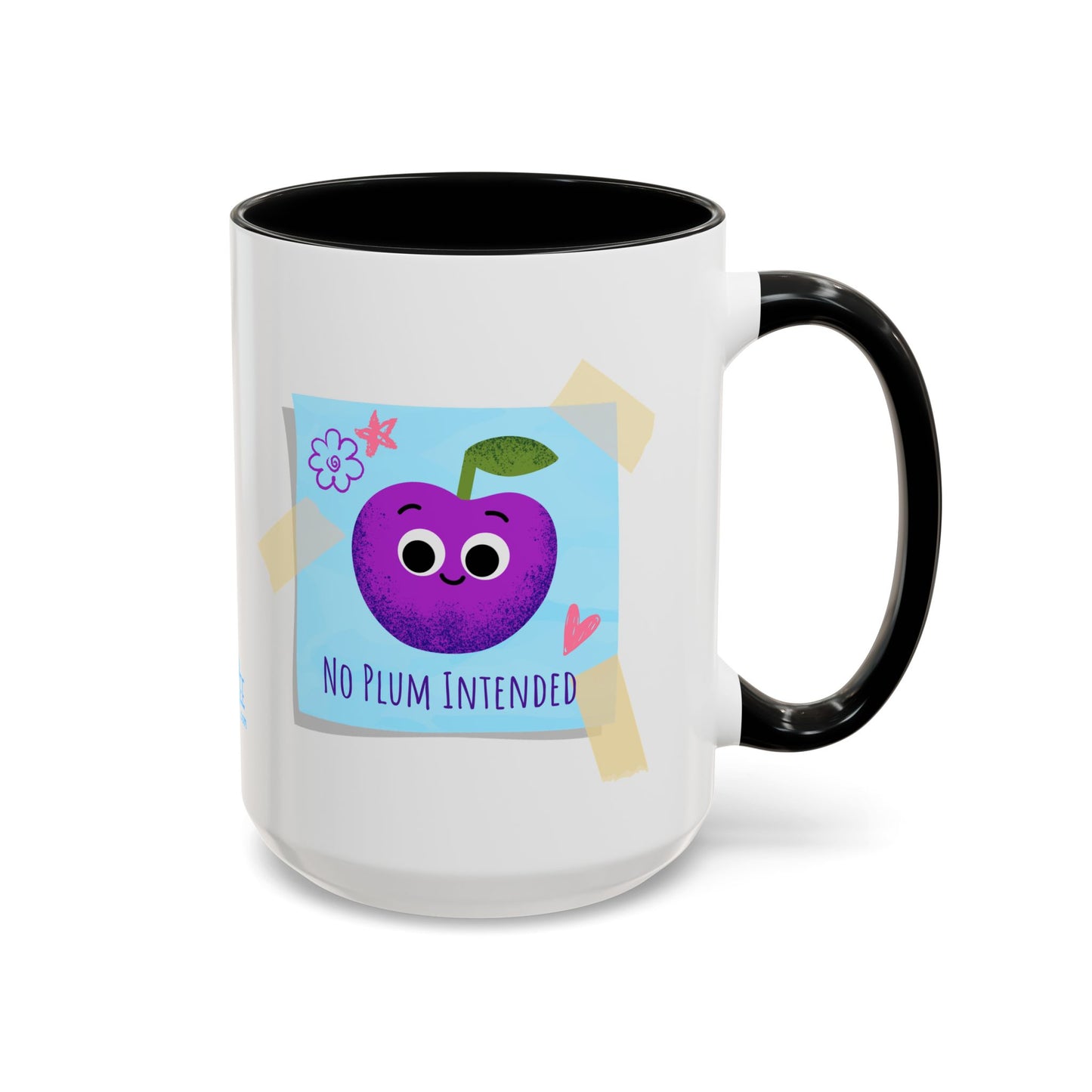 Playful Plum Coffee Mug, Cute Gift for Teachers, Friends, Humor Mug, Fun Kitchen Decor, Unique Cup for Any Occasion