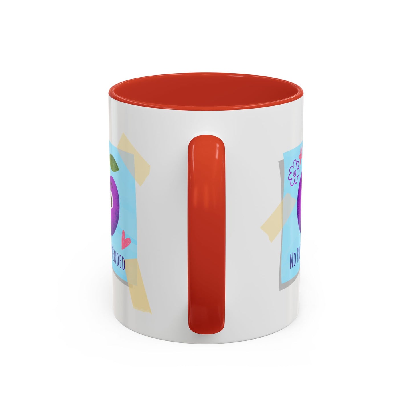 Playful Plum Coffee Mug, Cute Gift for Teachers, Friends, Humor Mug, Fun Kitchen Decor, Unique Cup for Any Occasion
