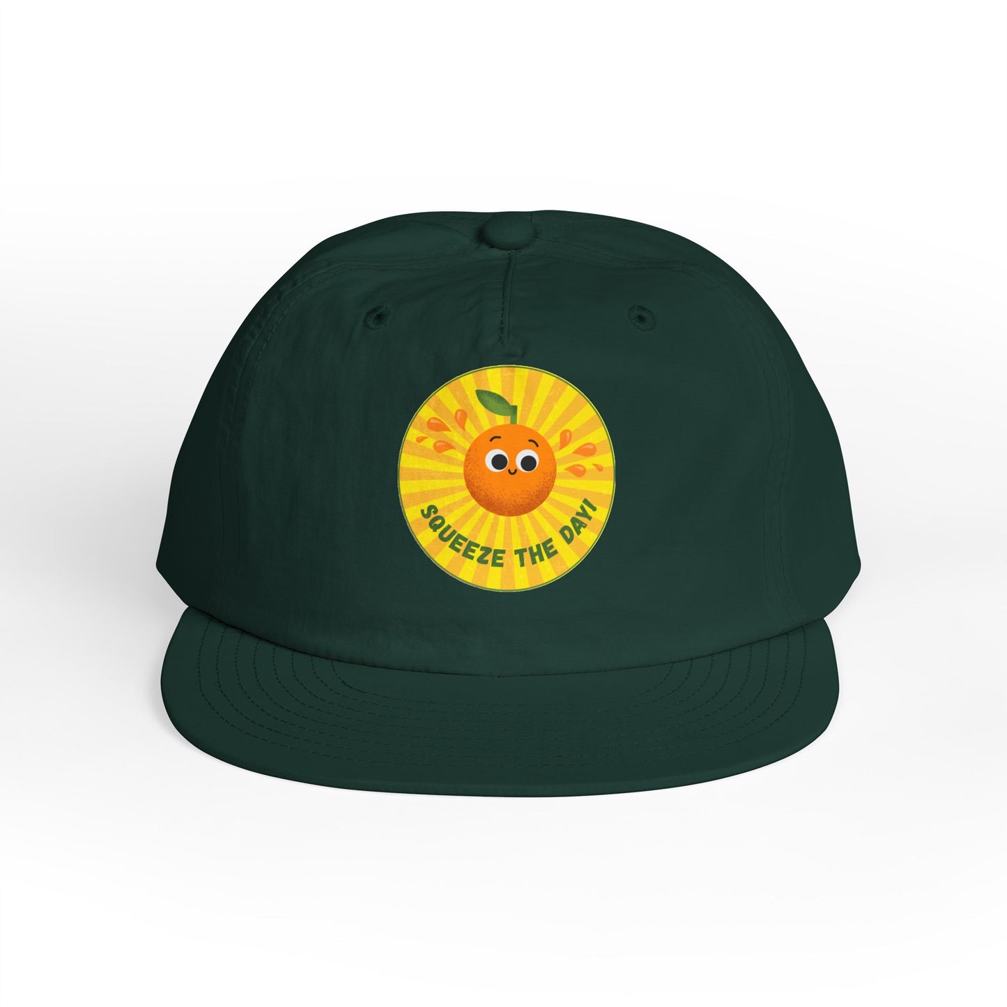 Squeeze the Day Surf Cap, Beach Hat, Summer Accessories, Bright Summer Vibes, Gift for Surfers, Fun Outdoor Gear