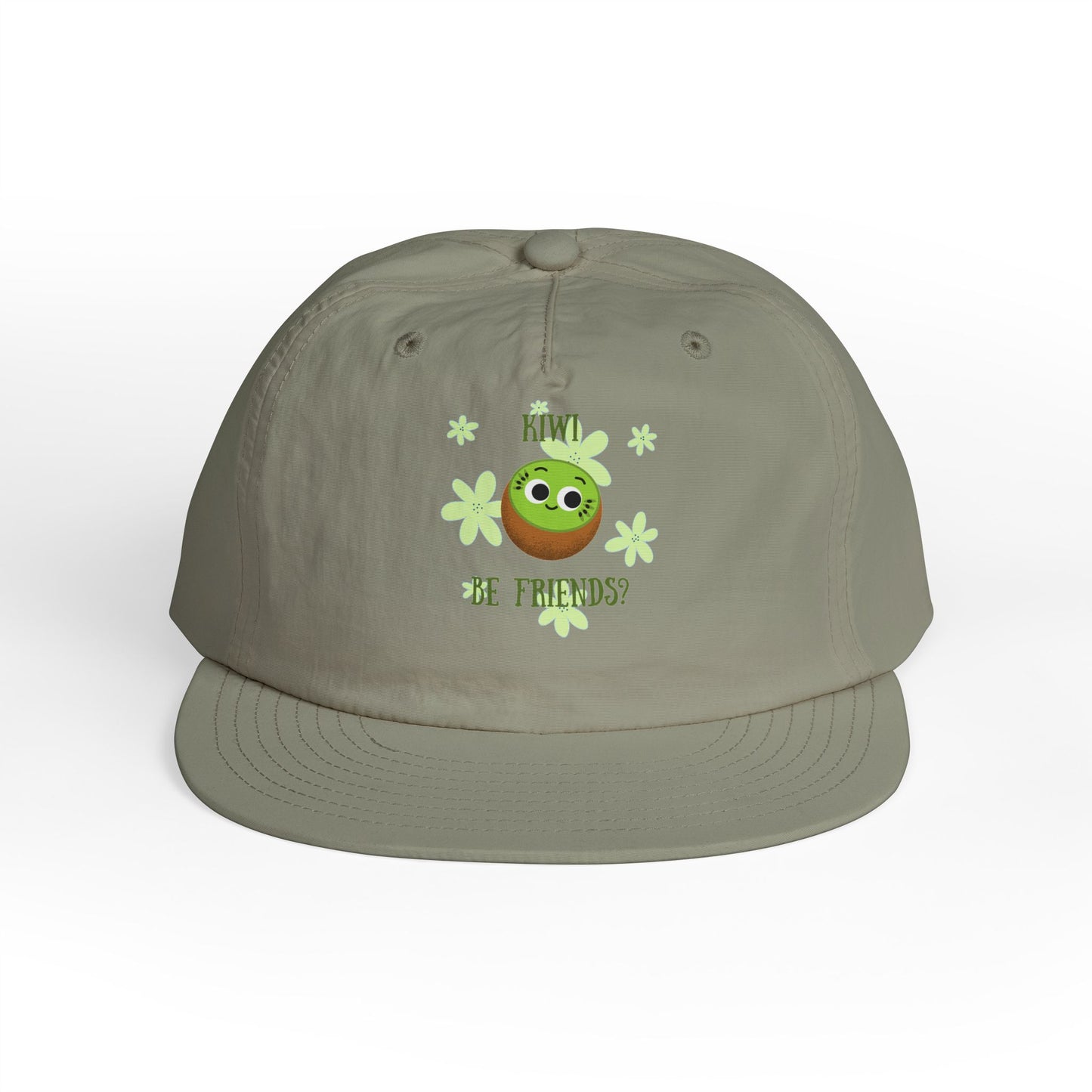 Surf Cap with Funny "Kiwi Be Friends" Design - Beach Hat, Gift for Surfers, Summer Accessory, Fun Outdoor Headwear, Vacation Style