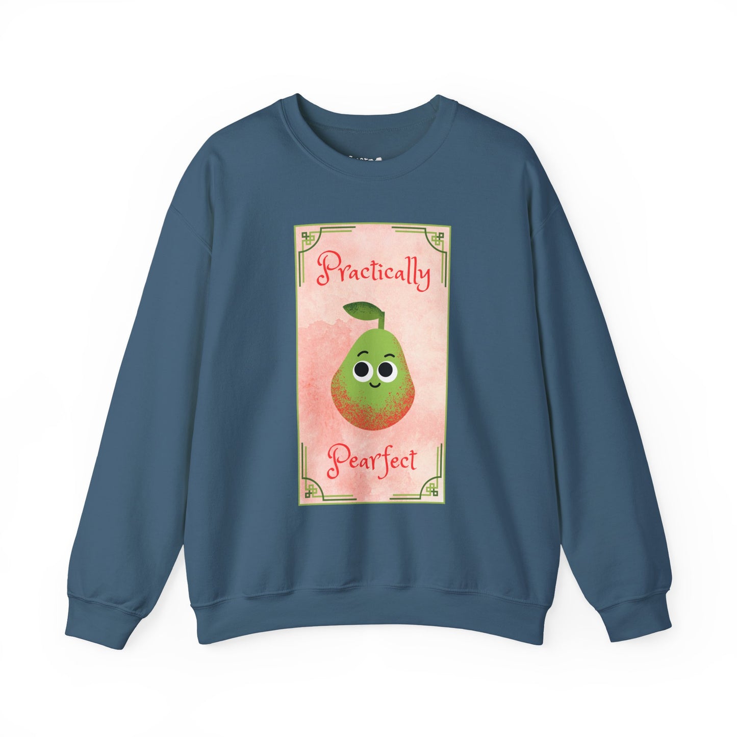 Practically Pearfect Crewneck Sweatshirt, Cute Sweatshirt, Unisex Clothing, Fruit Themed Apparel, Cozy Fashion, Casual Wear