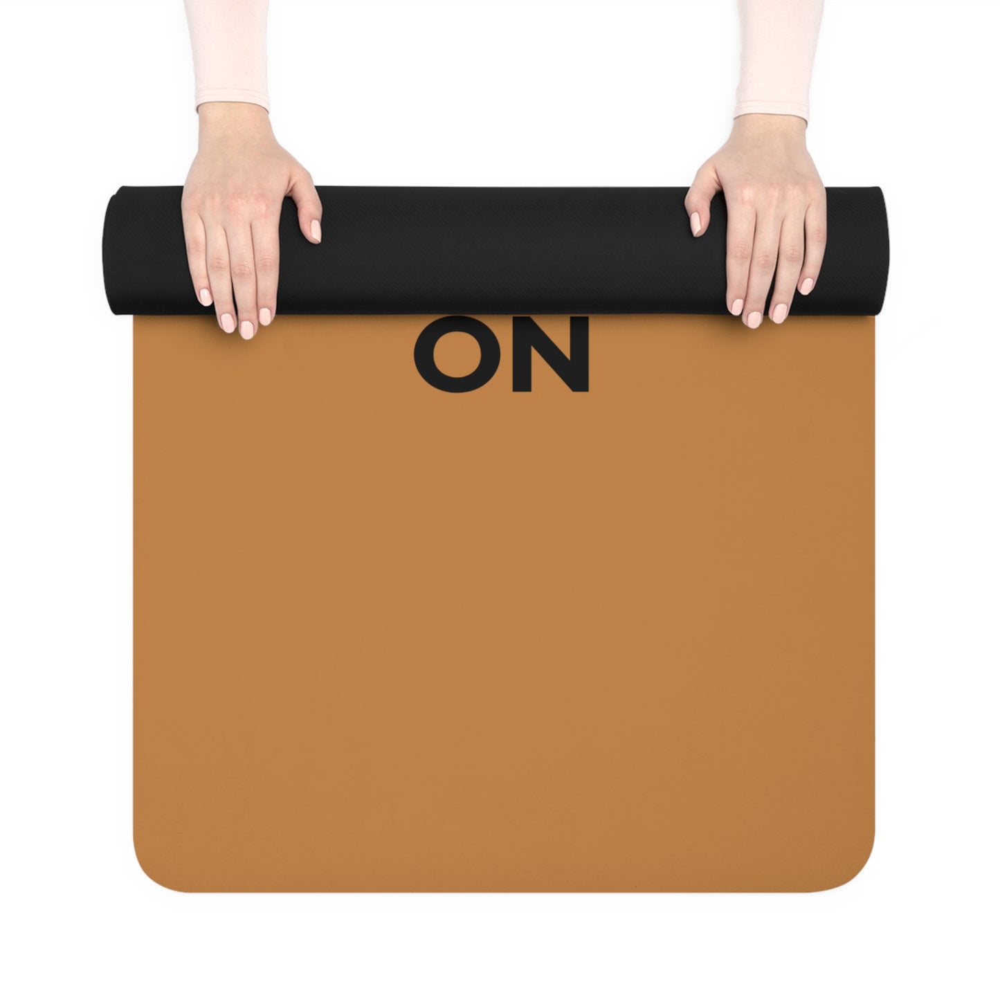 Whimsical Rubber Yoga Mat - 'Romaine Calm and Carrot On' for Yoga Lovers, Fun Gift, Eco-Friendly, Fitness, Meditation