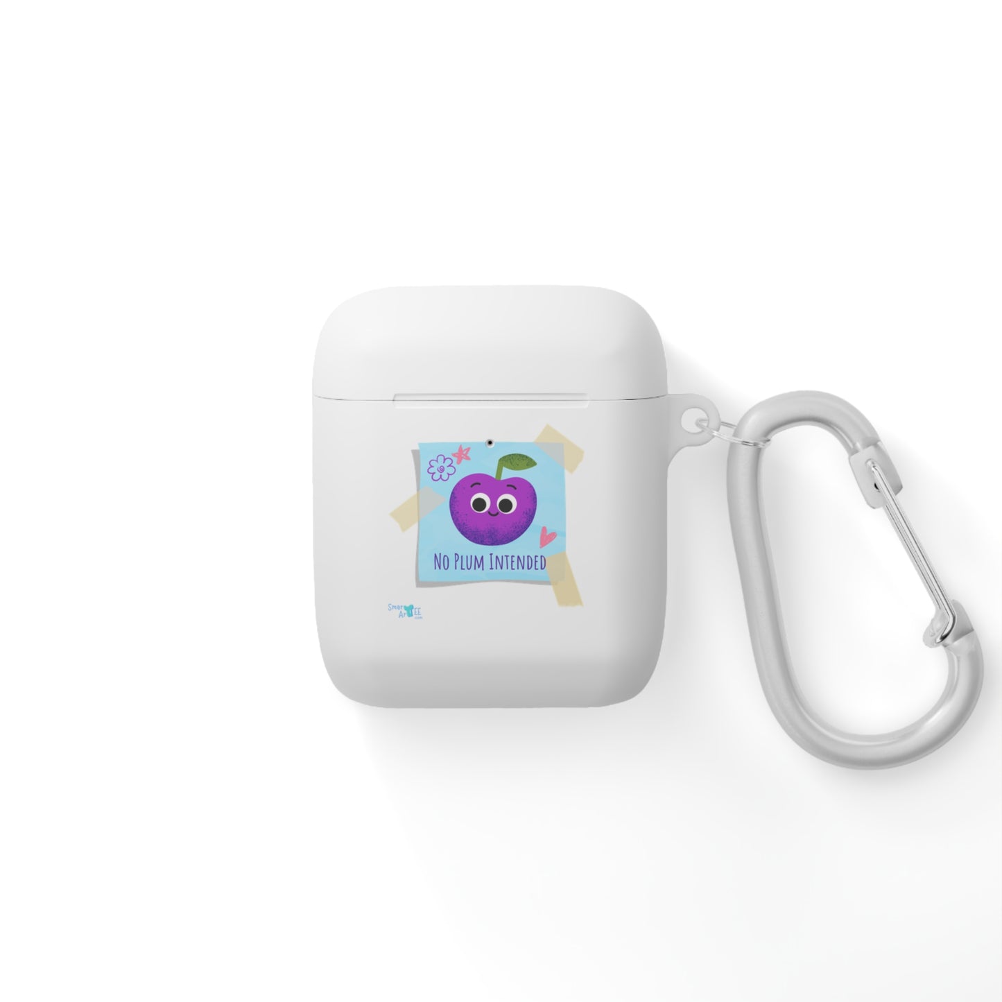 Cute AirPods Case Cover, Fun Cartoon Plum Pun Design, Gift for Apple Lovers, Trendy Tech Accessory, Perfect for Birthdays