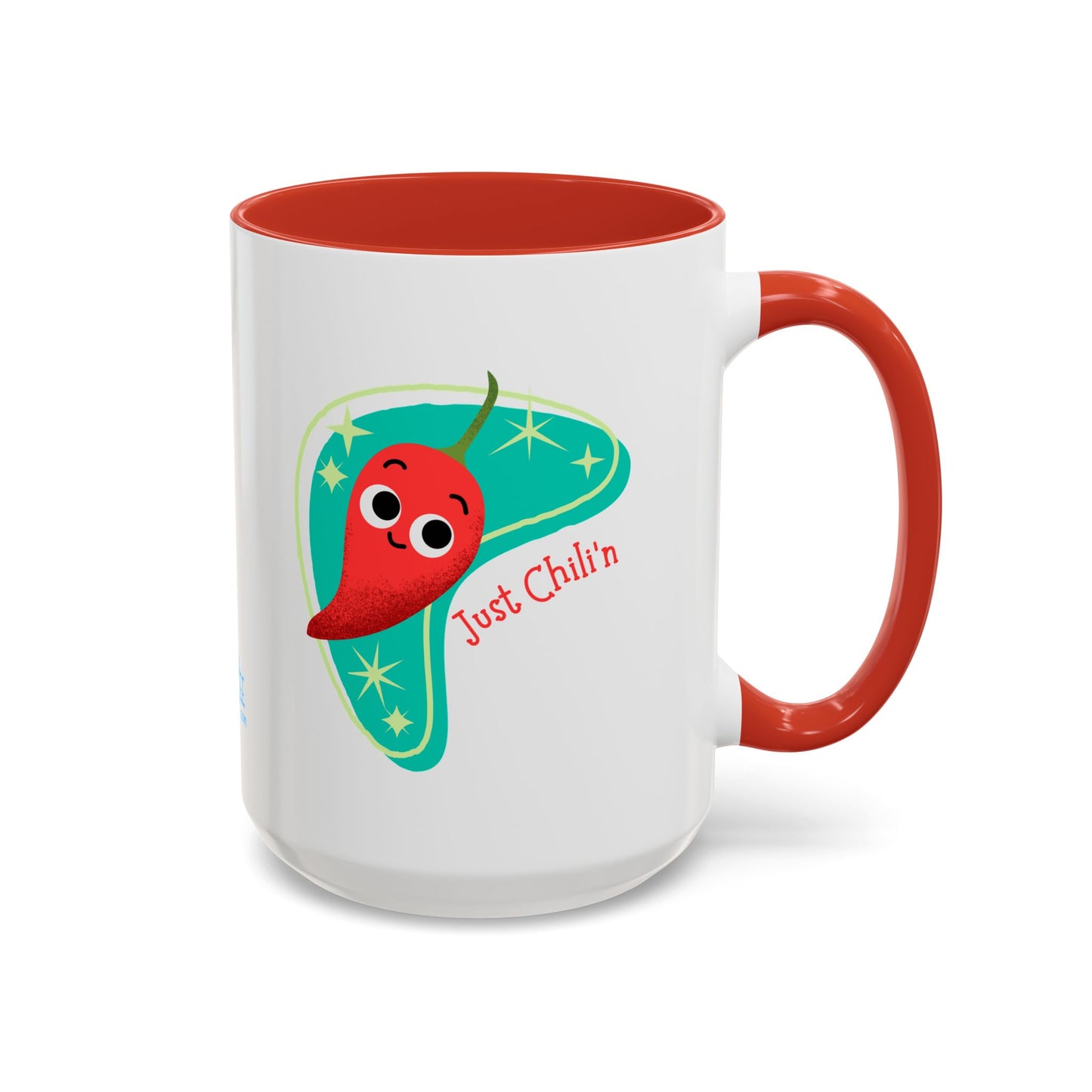 Cheerful Coffee Mug with Funny Chili Pepper Design, Cute Gift for Chili Lovers, Just Chillin Mug, Playful Kitchen Decor, Fun Coffee Cup