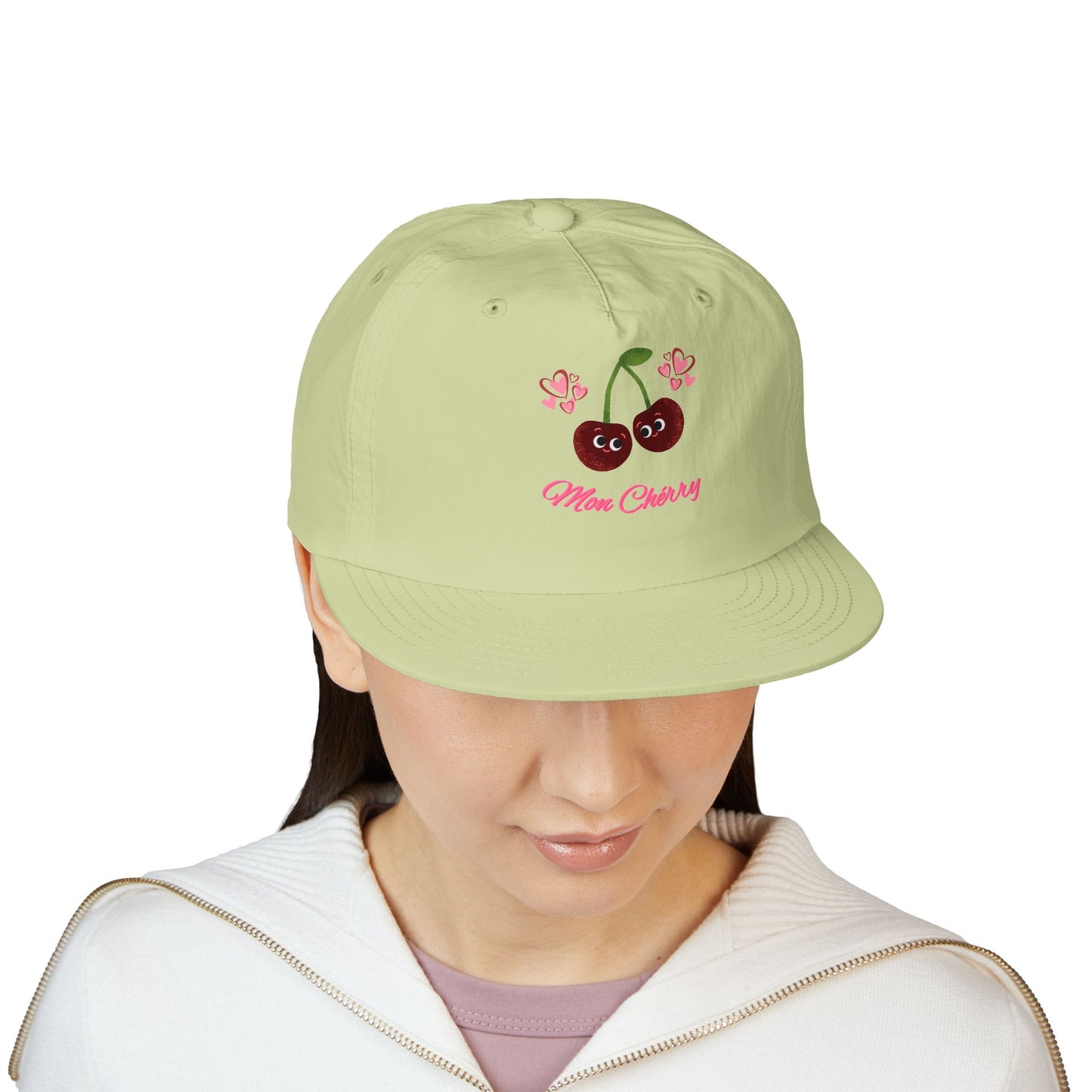 Cherry Blossom Surf Cap | Cute Beach Hat, Summer Accessory, Trendy Gift for All Ages, Adjustable Snapback, Fun Vacation Gear