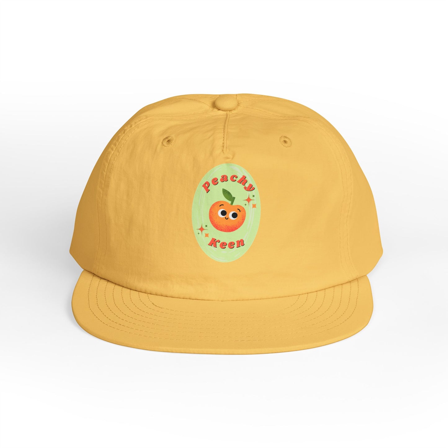 Cute Peach Pun Surf Cap, Trendy Beach Ready Hat, Casual Outdoor Accessory, Autumn Vibes, Trendy Gift