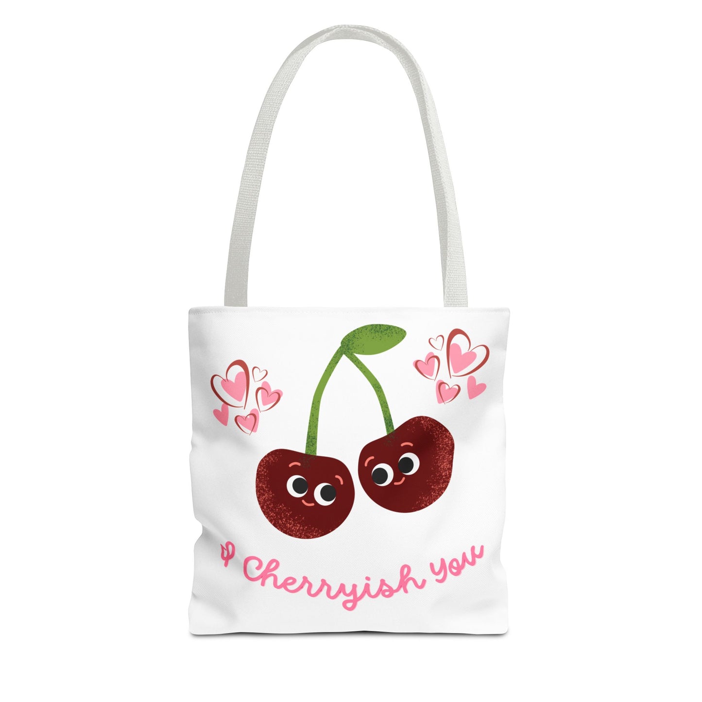 Cherryish You Tote Bag - Cute Cherry Design, Eco-Friendly Shopping Bag, Fun Gift for Friends, Valentine's Day, Summer Vibes