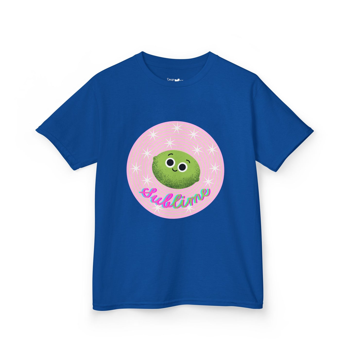 Kids Sublime Tee with Cute Lime Character, Fun Kids Shirt, Gift for Birthdays, Playdates, Summer Outfits, Cute Apparel