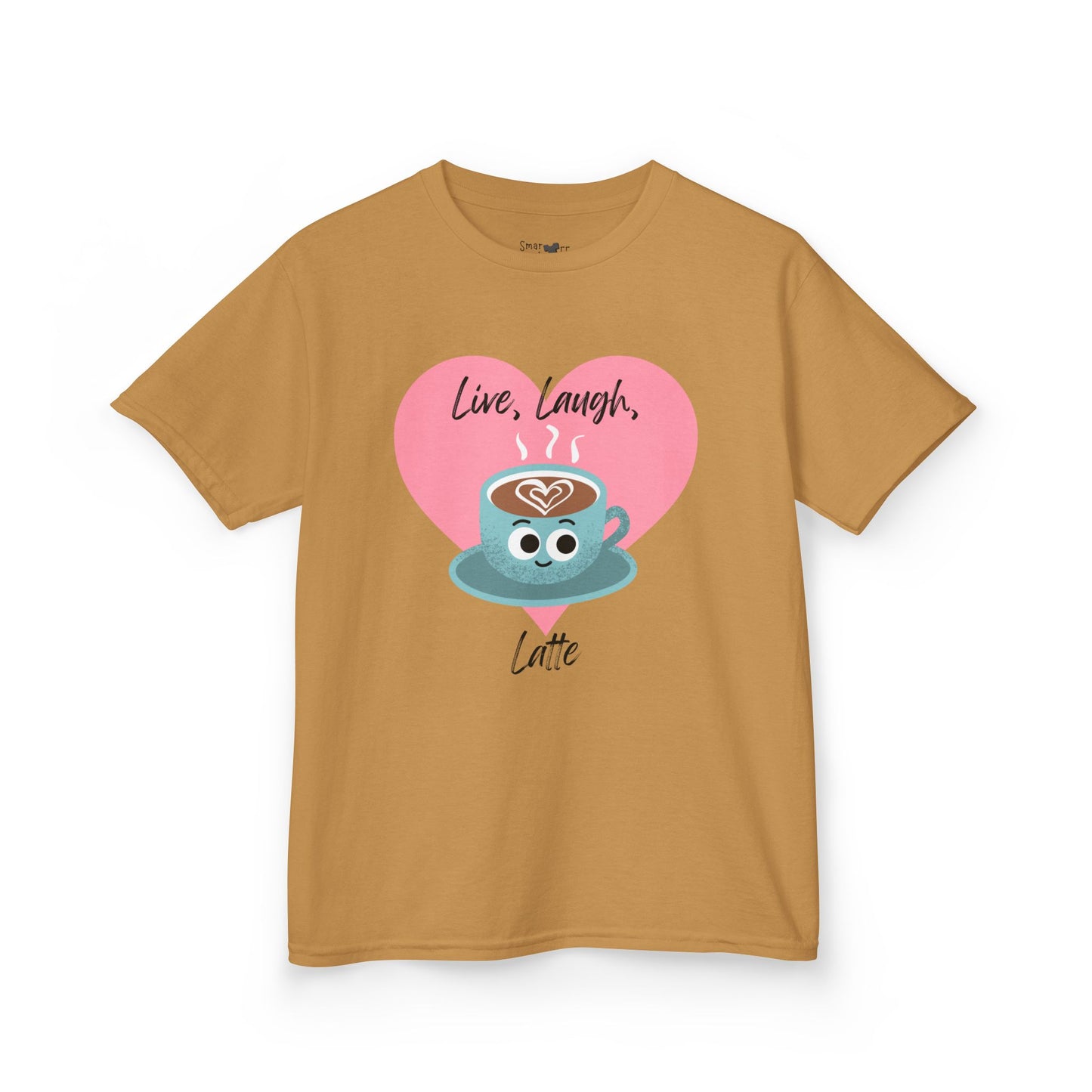 Cute Latte Kids Tee, Kids Cotton Shirt, Coffee Lover Shirt, Live Laugh Love Tee, Fun Gift for Kids