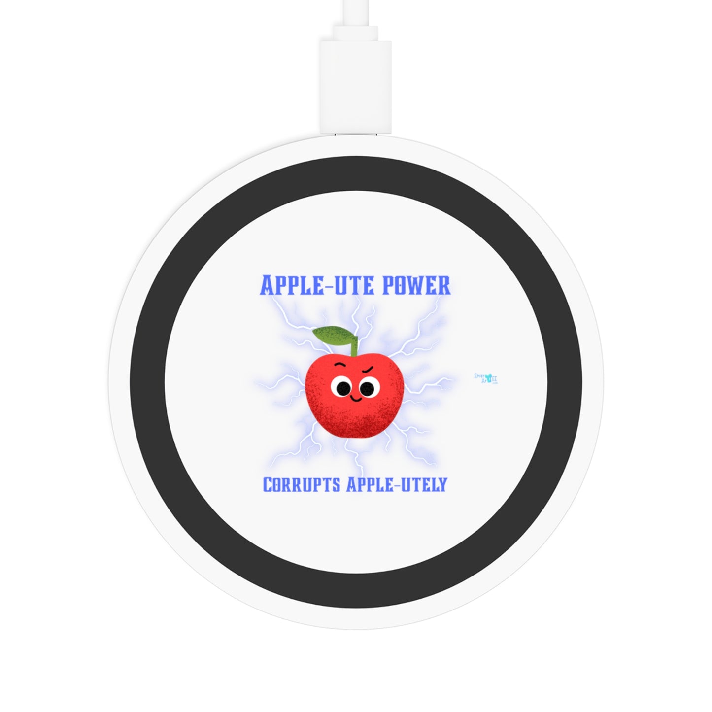 Apple-Themed Wireless Charging Pad, Fun Phone Charger, Bundle With Air Pod Case, Unique Gift for Apple Lovers, Tech Accessories