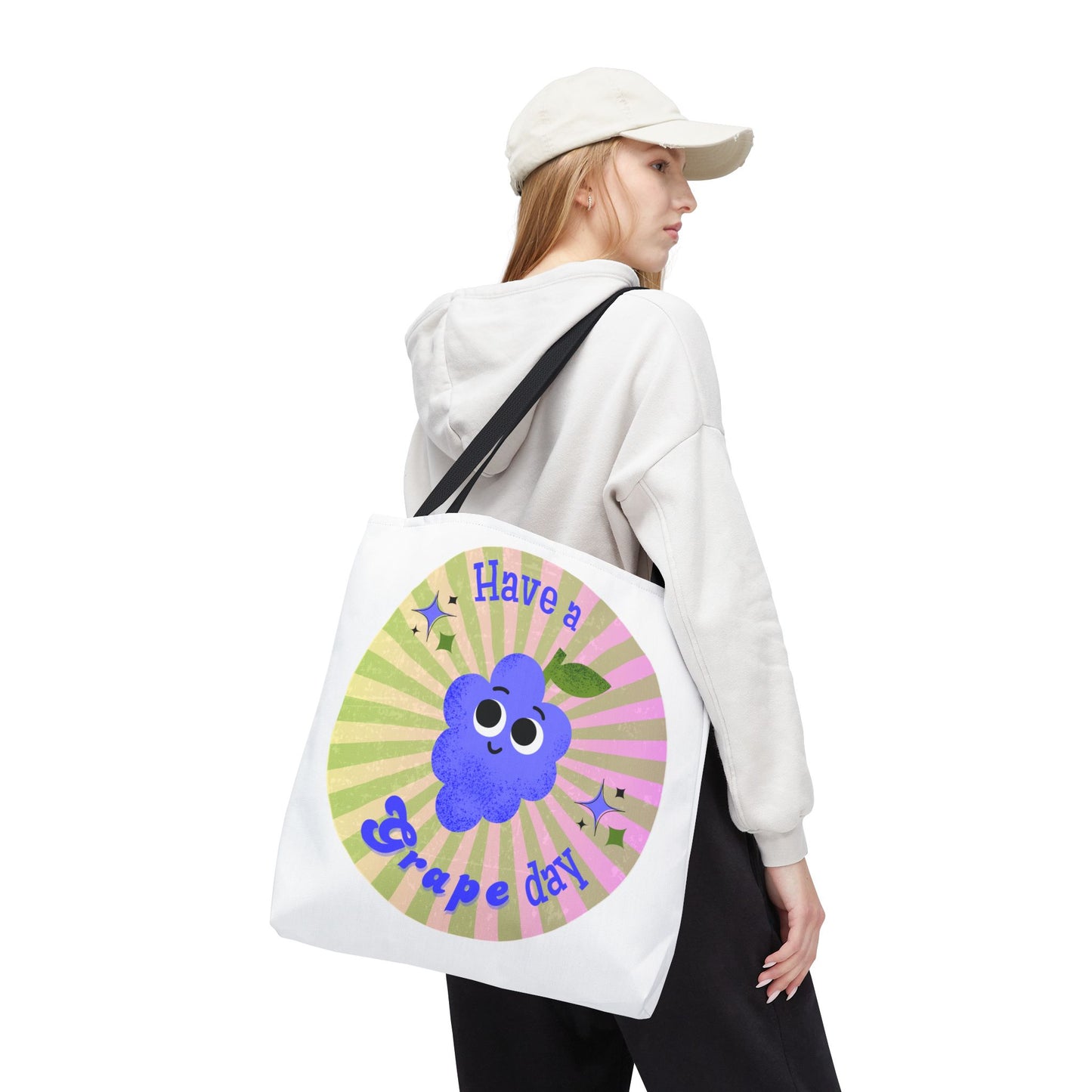 Cute Grape Day Tote Bag - Fun Reusable Shopping Bag, Gift for Fruit Lovers, Eco-Friendly Tote, Summer Bag, Kids' Toy Bag