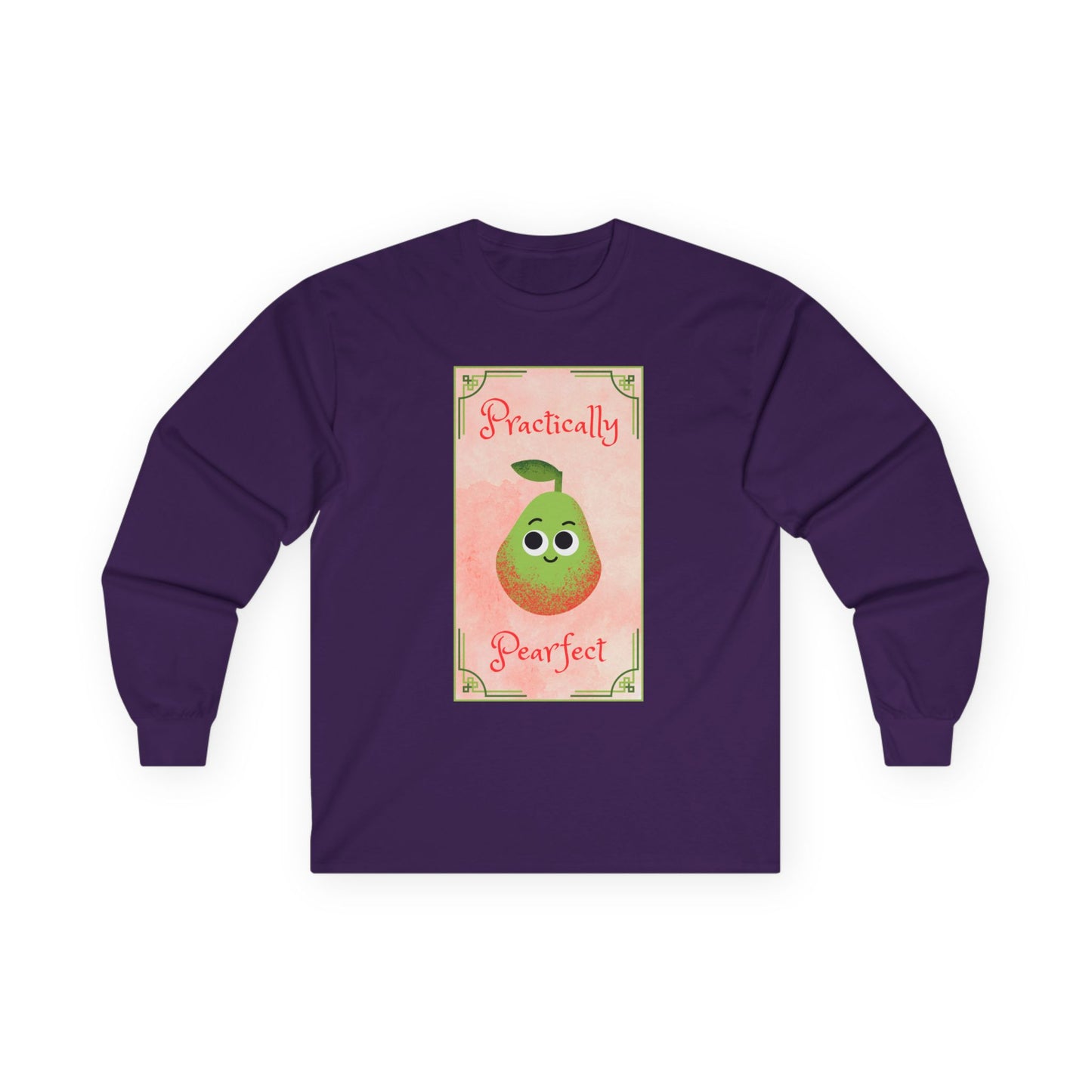 Cute Long Sleeve Tees - Practically Pear-fect Tee for Fruit Lovers, Fall, Gifts, Casual Wear, Summer Fun