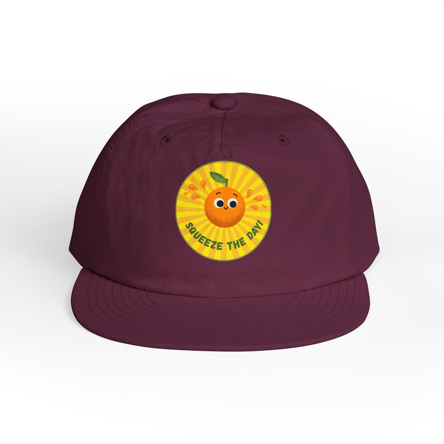 Squeeze the Day Surf Cap, Beach Hat, Summer Accessories, Bright Summer Vibes, Gift for Surfers, Fun Outdoor Gear
