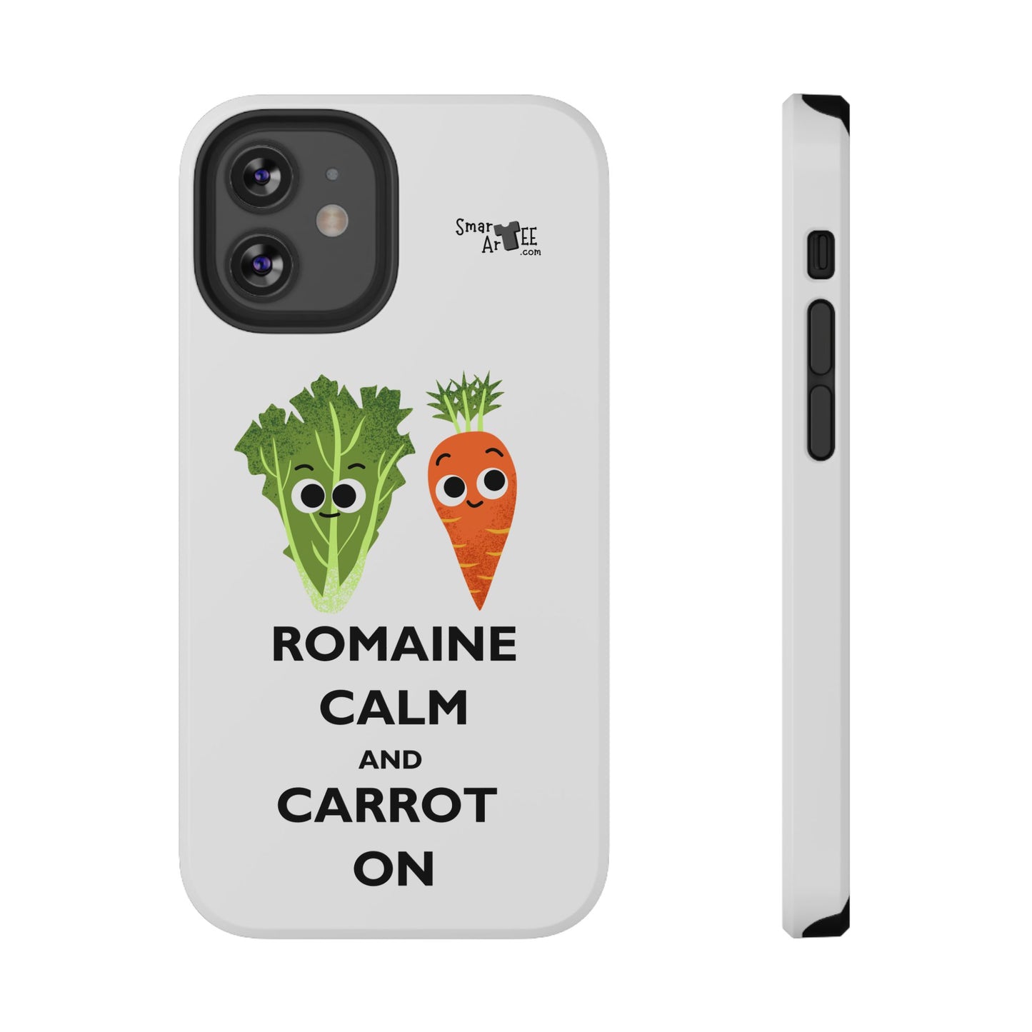 Cute Vegetable Pun Phone Caseca – Romaine Calm and Carrot On, Fun Gift, Kitchen Decor, Quirky, Culinary Passion