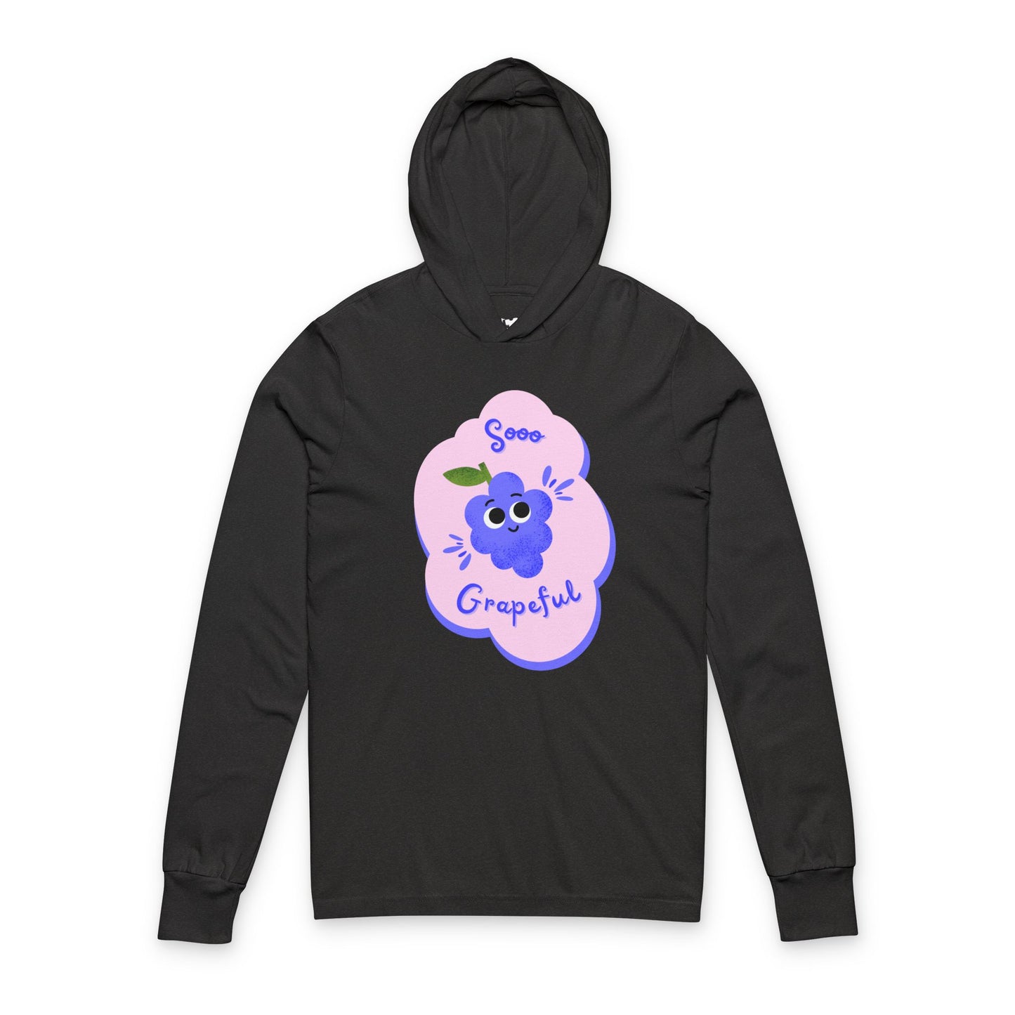Grateful Unisex Hooded Long Sleeve Shirt, Cozy Gift for Friends, Motivational Apparel, Everyday Comfort Wear, Casual Layering Top
