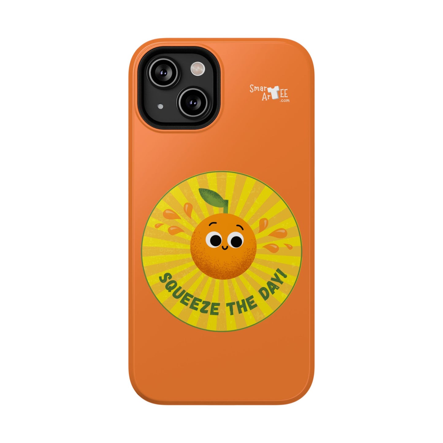 Orange Squeeze Impact-Resistant Case | Fun Phone Cover for Daily Motivation, Gift for Friends, Cute Phone Accessory, Squeeze the Day!