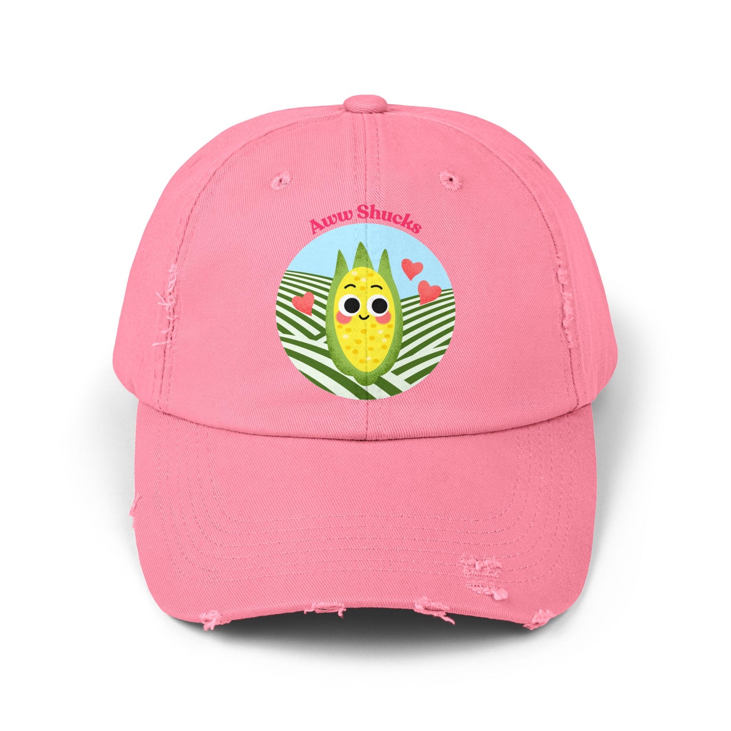 Cute Corn Cob Pun Cap, Unisex Distressed Trendy Hats, Fun Accessory, Gift for Friends, Casual Wear