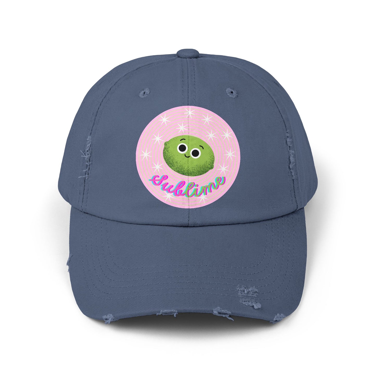Sublime Distressed Cap, Trendy Funny Pun Hats, Cute Accessories, Casual Outfit, Gift for Her, Everyday Wear, Statement Headwear