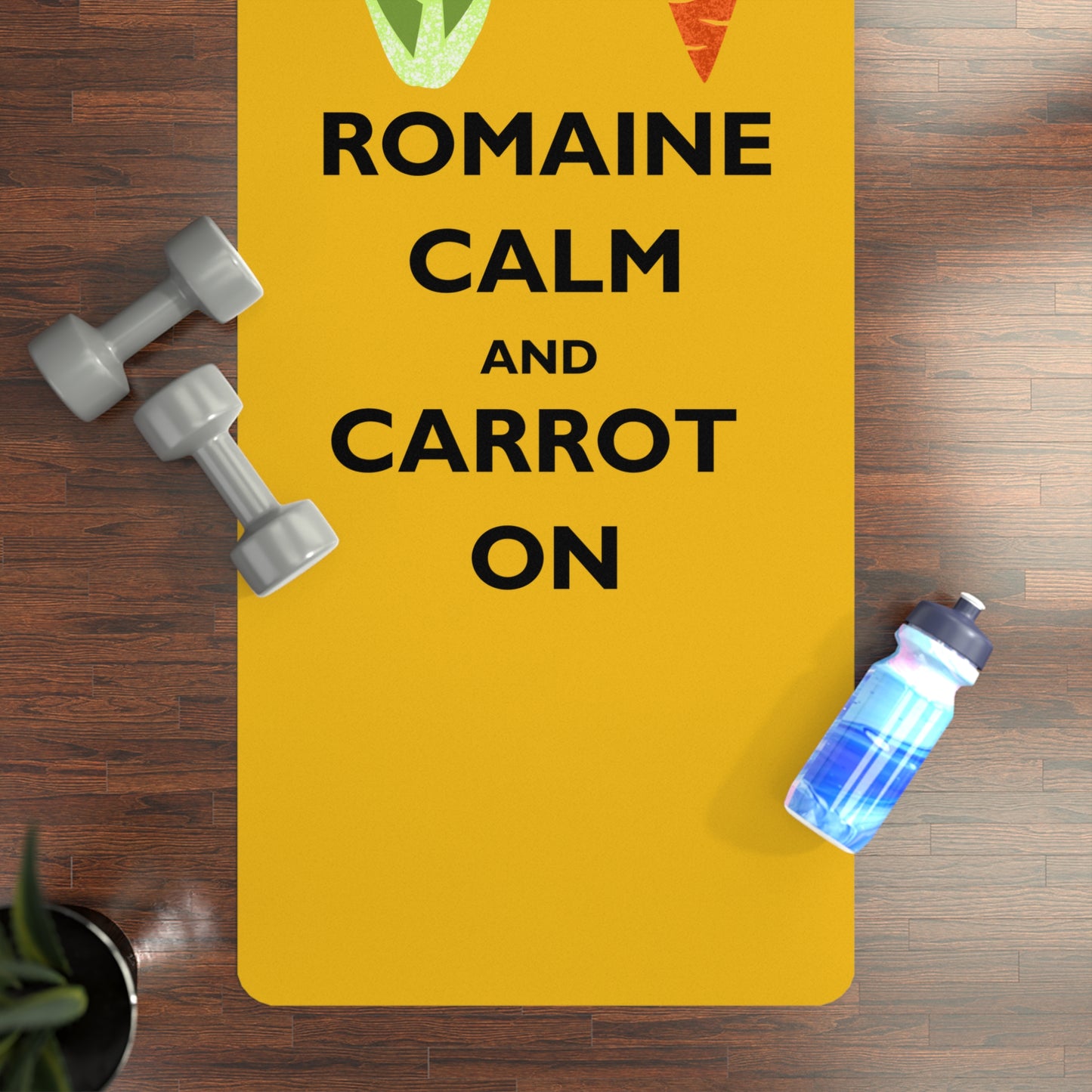 Playful Vegetable Yoga Mat - Funny Workout Mat, Modern Fitness Accessory, Gift for Yogis, Wellness and Health