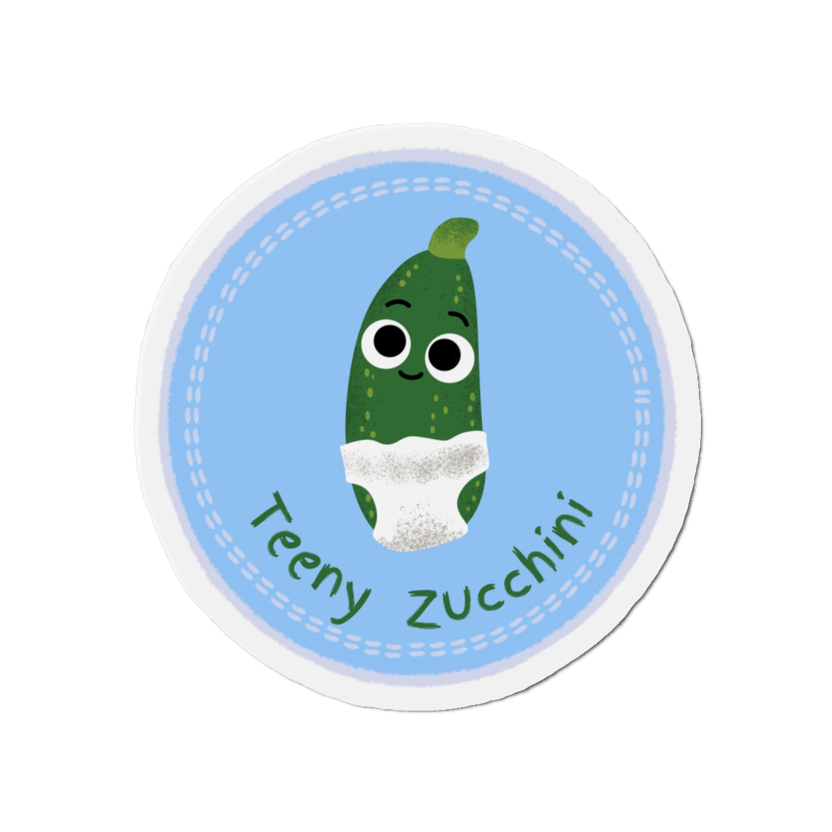 Teeny Zucchini Die-Cut Magnets, Cute Kitchen Decor, Fun Gifts for Veggie Lovers, Refrigerator Magnet, Whimsical Home Accents