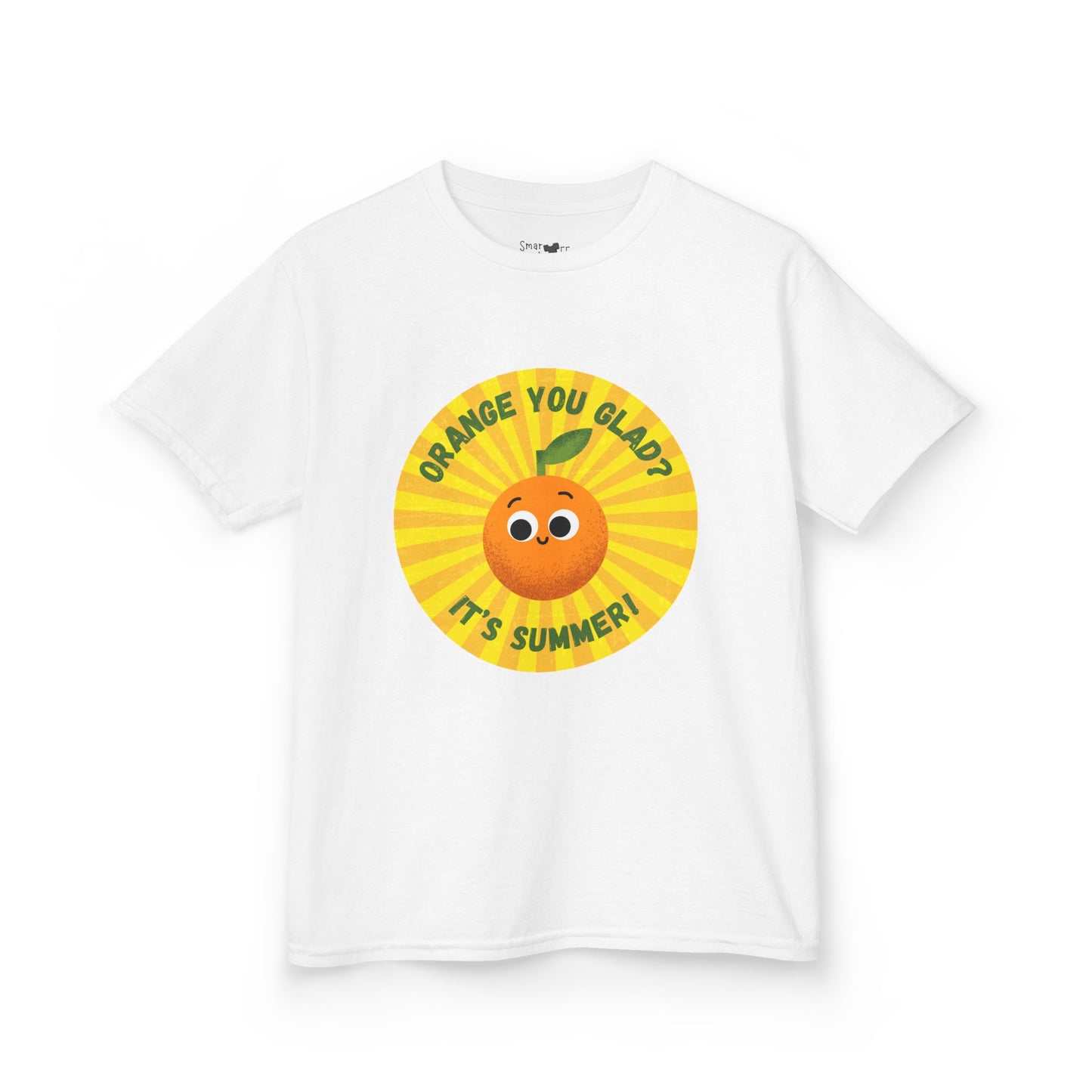 Kids Summer Tee with Fun Orange Design | Cute Tees for Kids, Summer Apparel, Casual Wear, Gift for Birthdays, Seasonal Vibes