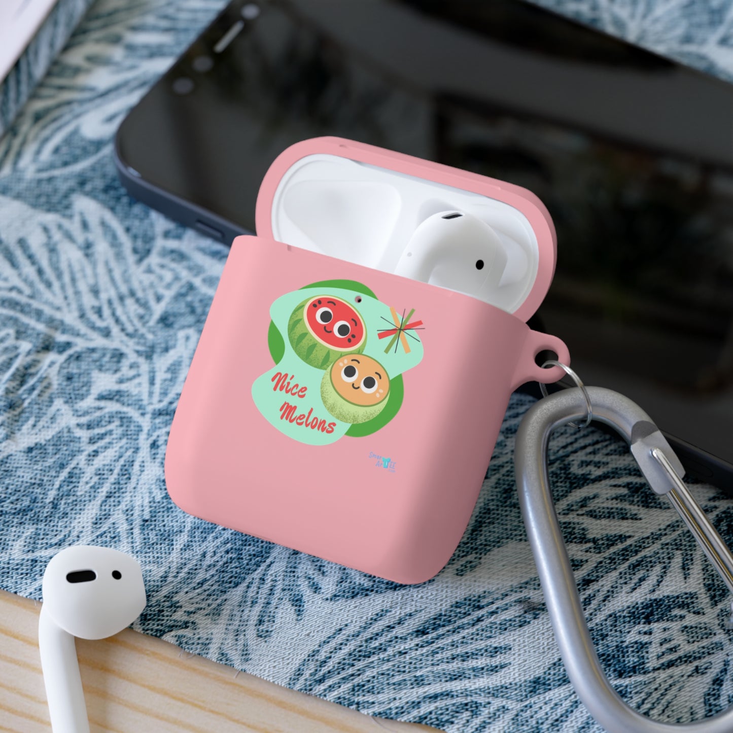 Cute Fruit AirPods Case Cover | Nice Melons Design, AirPods Accessory, Fun Gift for Kids, Summer Vibes, Unique Earbuds Holder