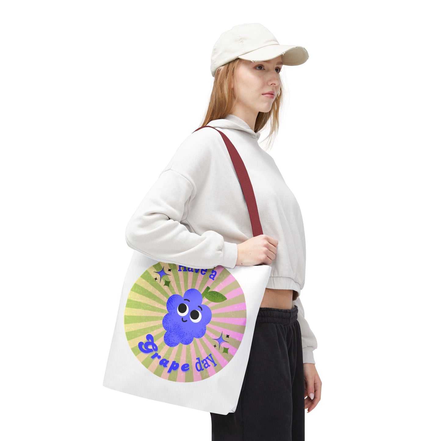 Cute Grape Day Tote Bag - Fun Reusable Shopping Bag, Gift for Fruit Lovers, Eco-Friendly Tote, Summer Bag, Kids' Toy Bag