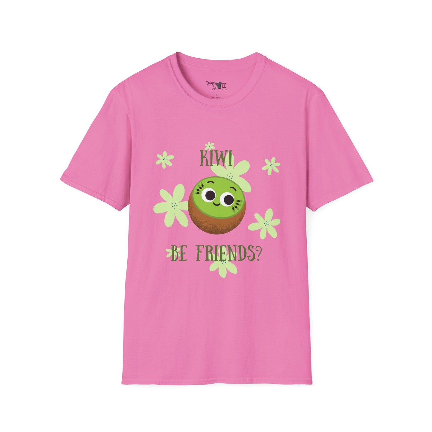 Cute Kiwi Graphic T-Shirt - "Kiwi Be Friends?" Unisex Soft Style Tee, Funny Pun T-Shirt