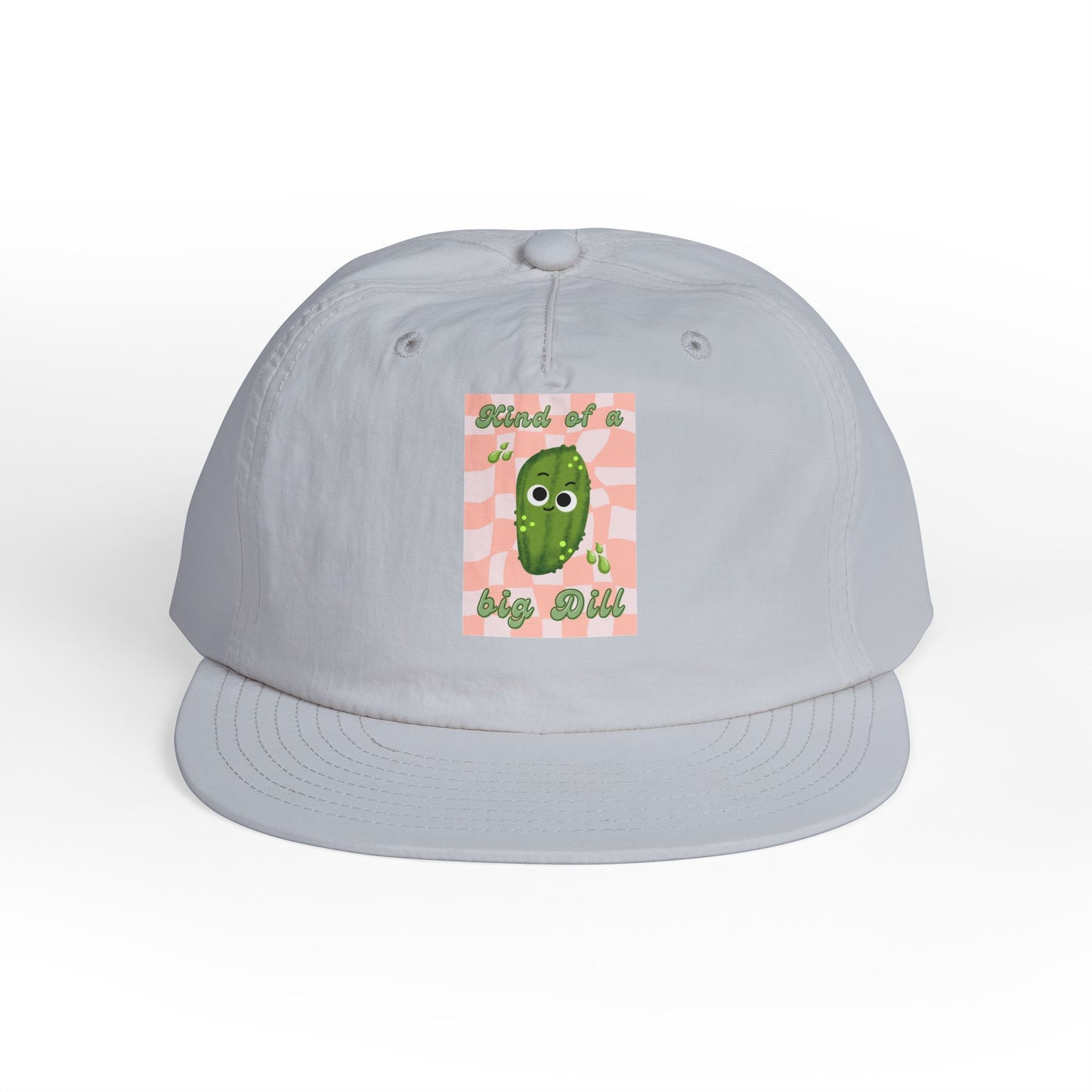 Funny Surf Cap with Cute Dill Pickle Design, Summer Hat for Beach Lovers, Ideal Gift for Foodies, Great for BBQs and Parties