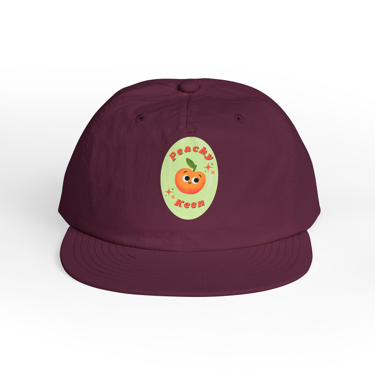 Cute Peach Pun Surf Cap, Trendy Beach Ready Hat, Casual Outdoor Accessory, Autumn Vibes, Trendy Gift