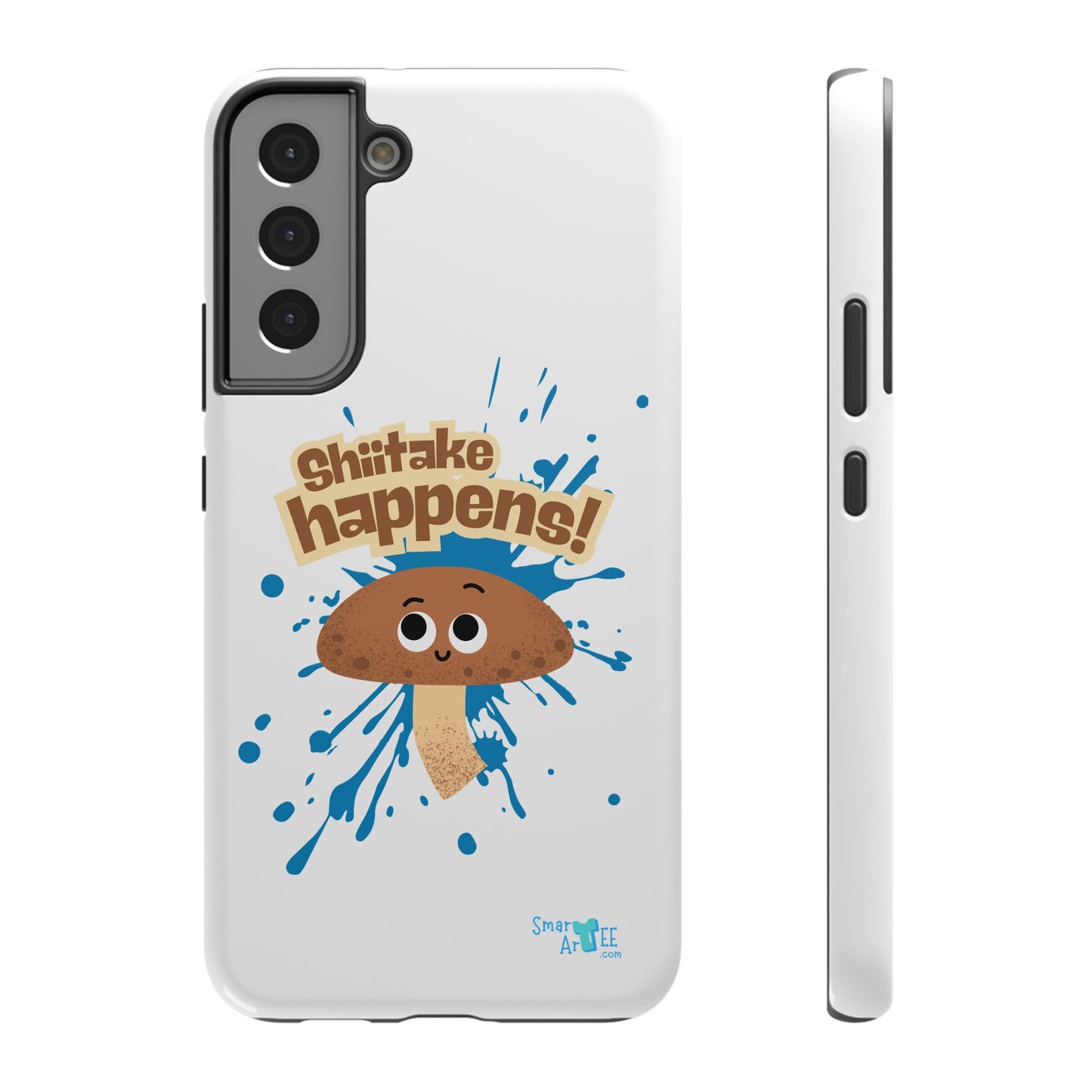 Shiitake Happens Phone Cases, Impact-Resistant Case, Funny Mushroom Case, Quirky Protection for Smartphone, Playful Accessory