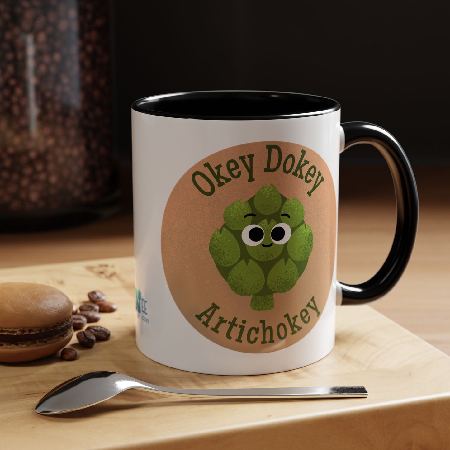 Whimsical Artichoke Coffee Mug, Punny Kitchen Gift, Cute Plant Lover Mug, Unique Coffee Cup, Funny Gift for Him/Her