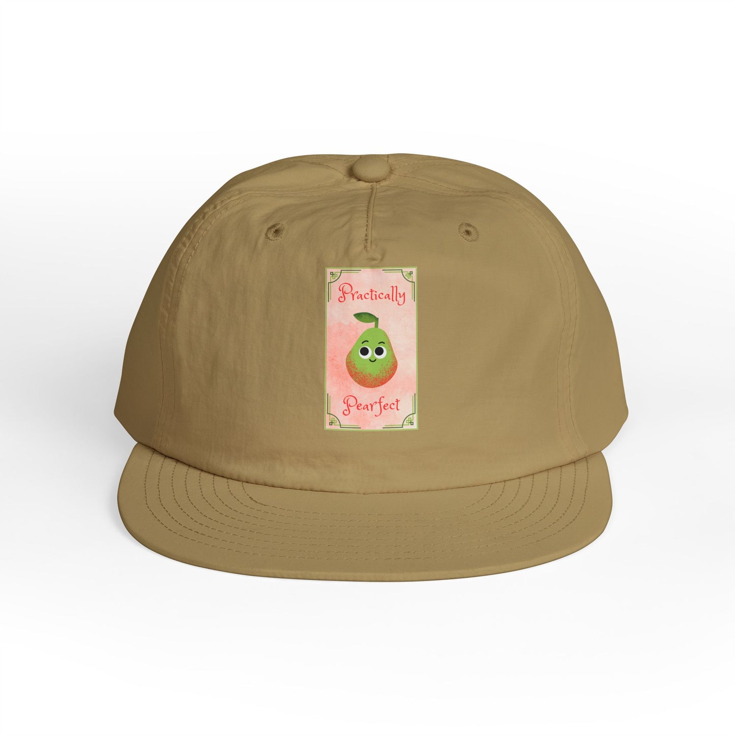Surf Cap with 'Perfectly Pear' Design - Fun Beachwear, Summer Accessory, Gift Hat for Surfers, Casual Outfit, Beach Party Essential